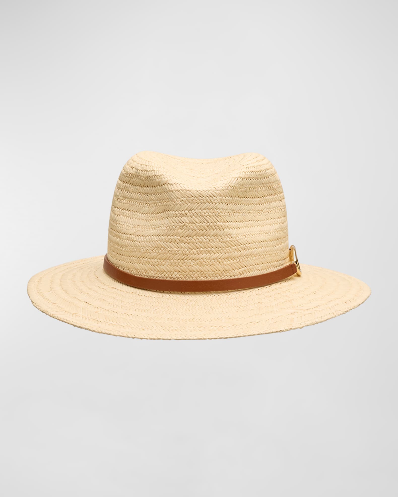 Valentino V-Logo Moon Straw Fedora
