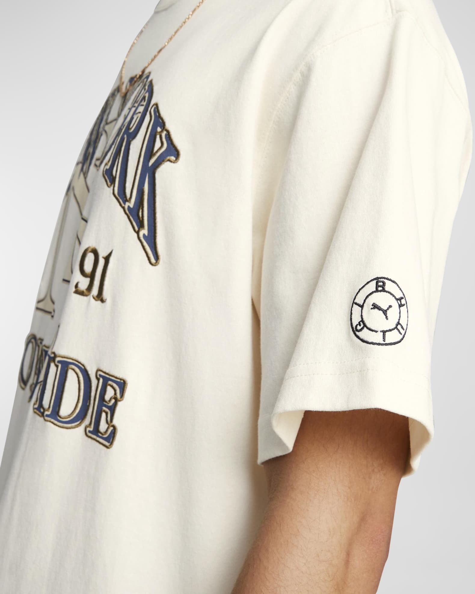 Puma x Rhuigi Men's Embroidered NYC T-Shirt | Neiman Marcus