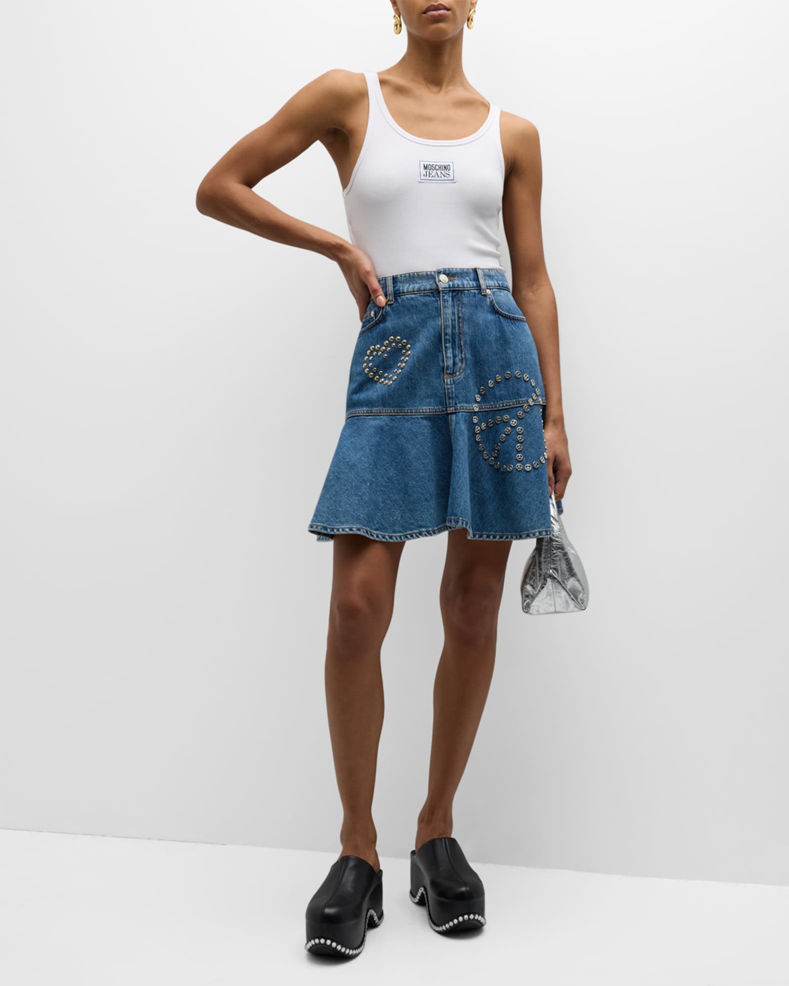Moschino Multicolor Cotton Tank Tops main image 1