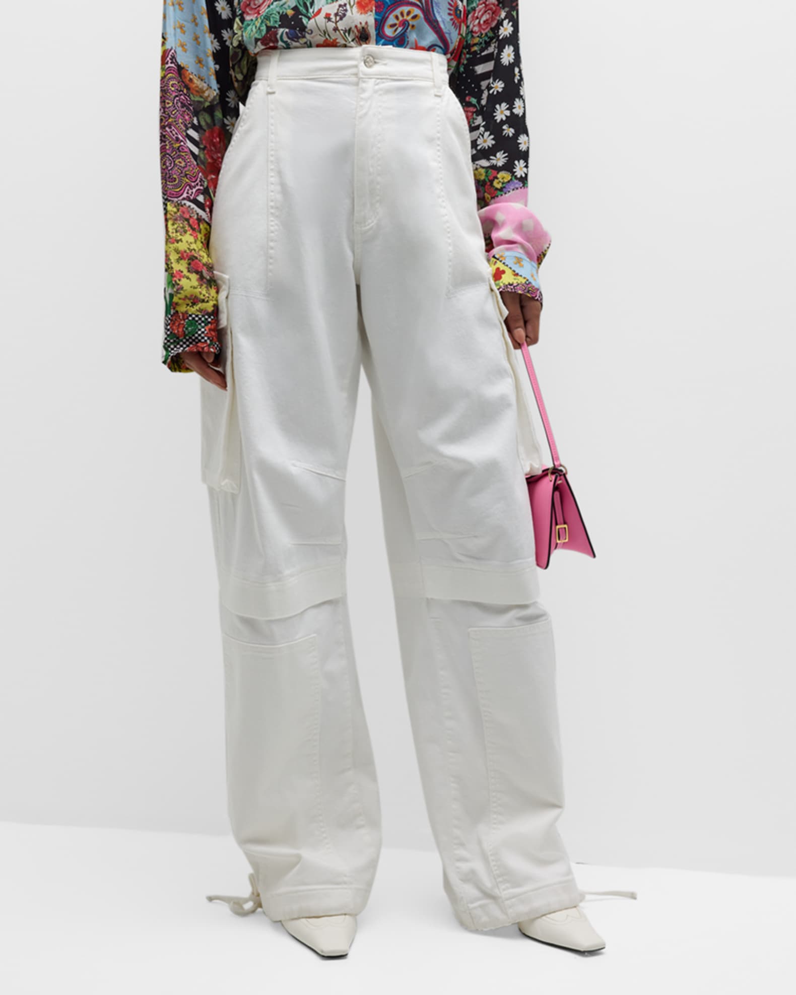 Wide-Leg Cargo Pants 1