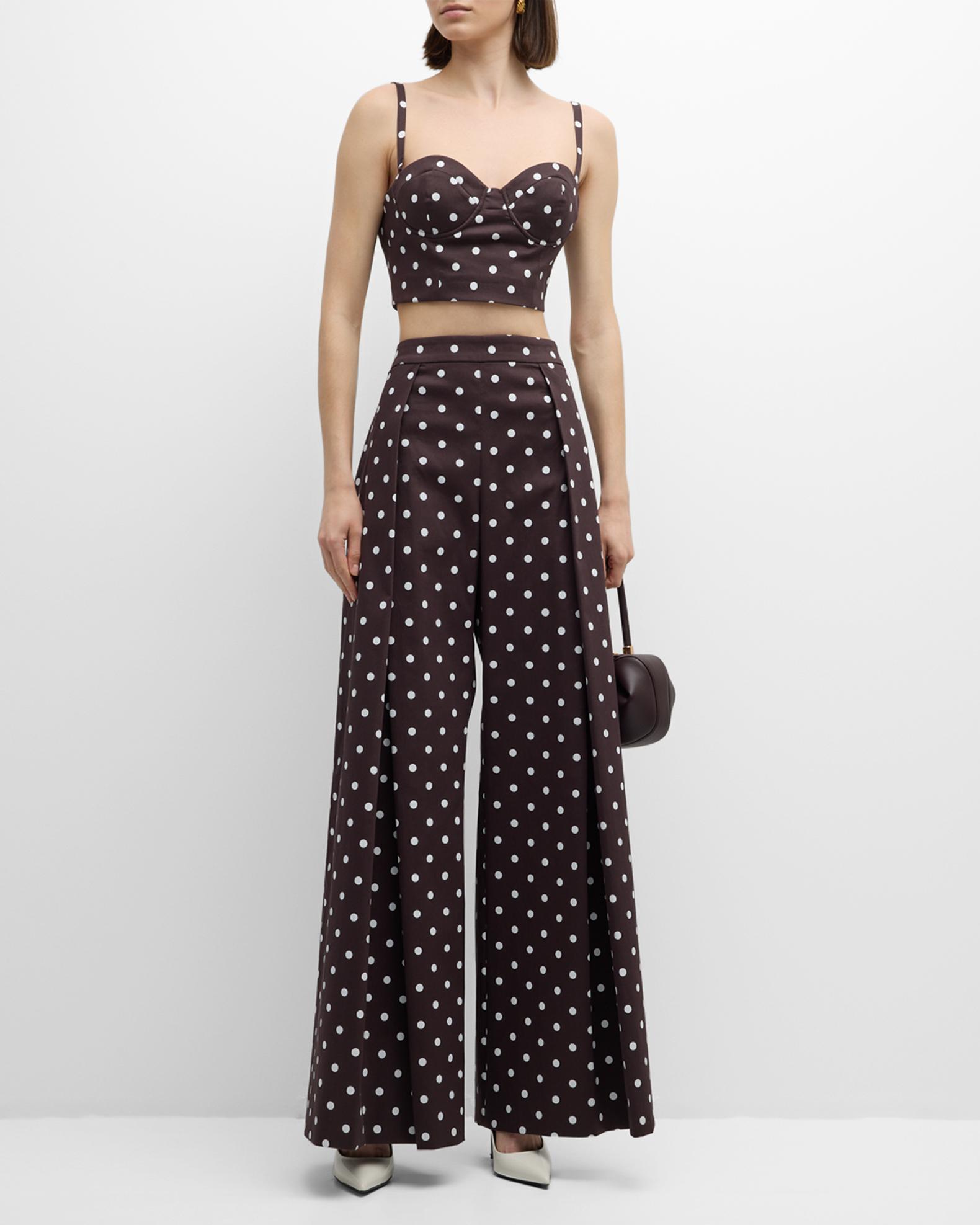 Relaxed Polka Dot Wide Leg Pants main image 0
