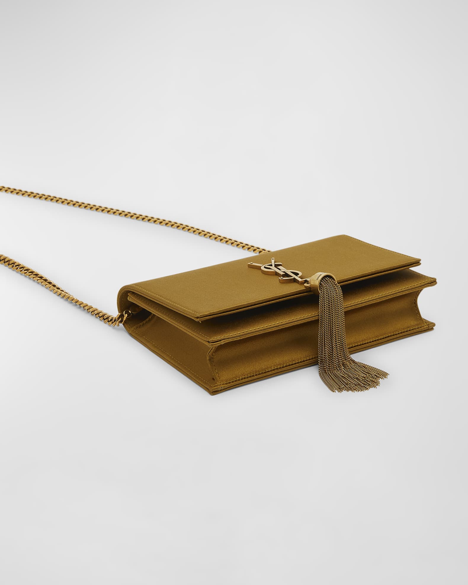 Kate Tassel YSL Satin Wallet on Chain  1