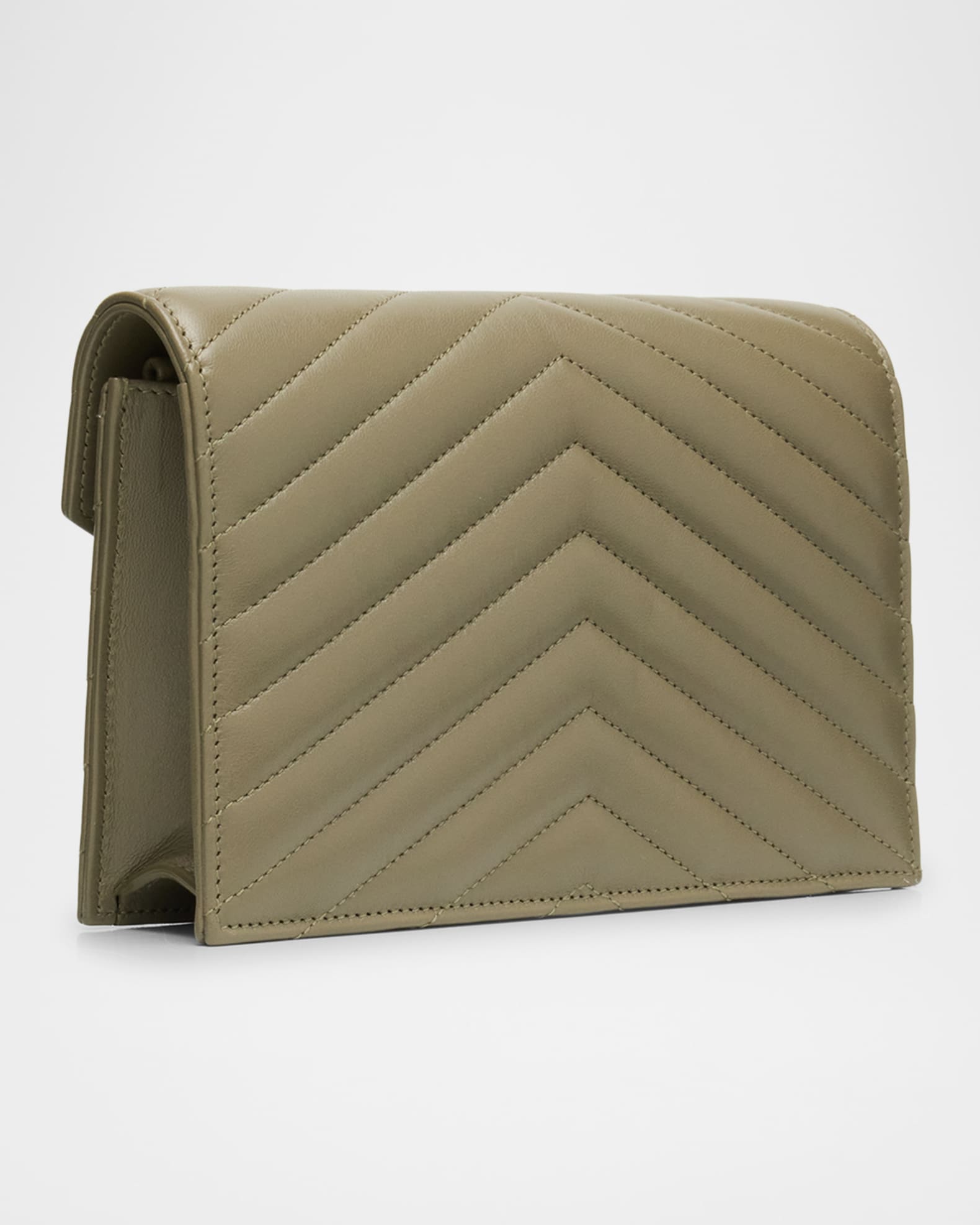 プレゼントを選ぼう！ on Wallet YSL Small Laurent Saint Chain Leather Quilted in 小物