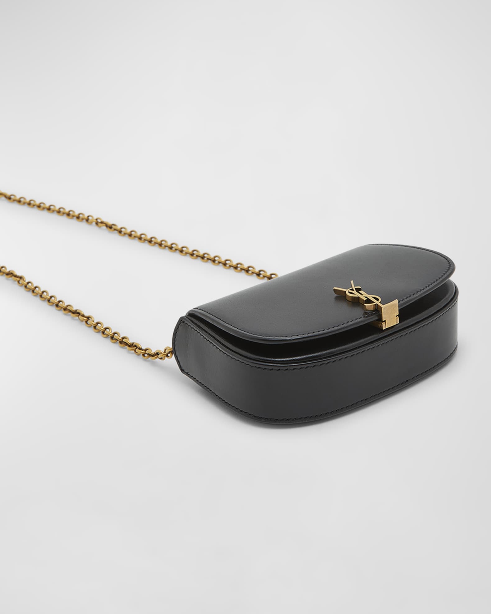 Mini YSL Wallet On Chain in Smooth Leather 1