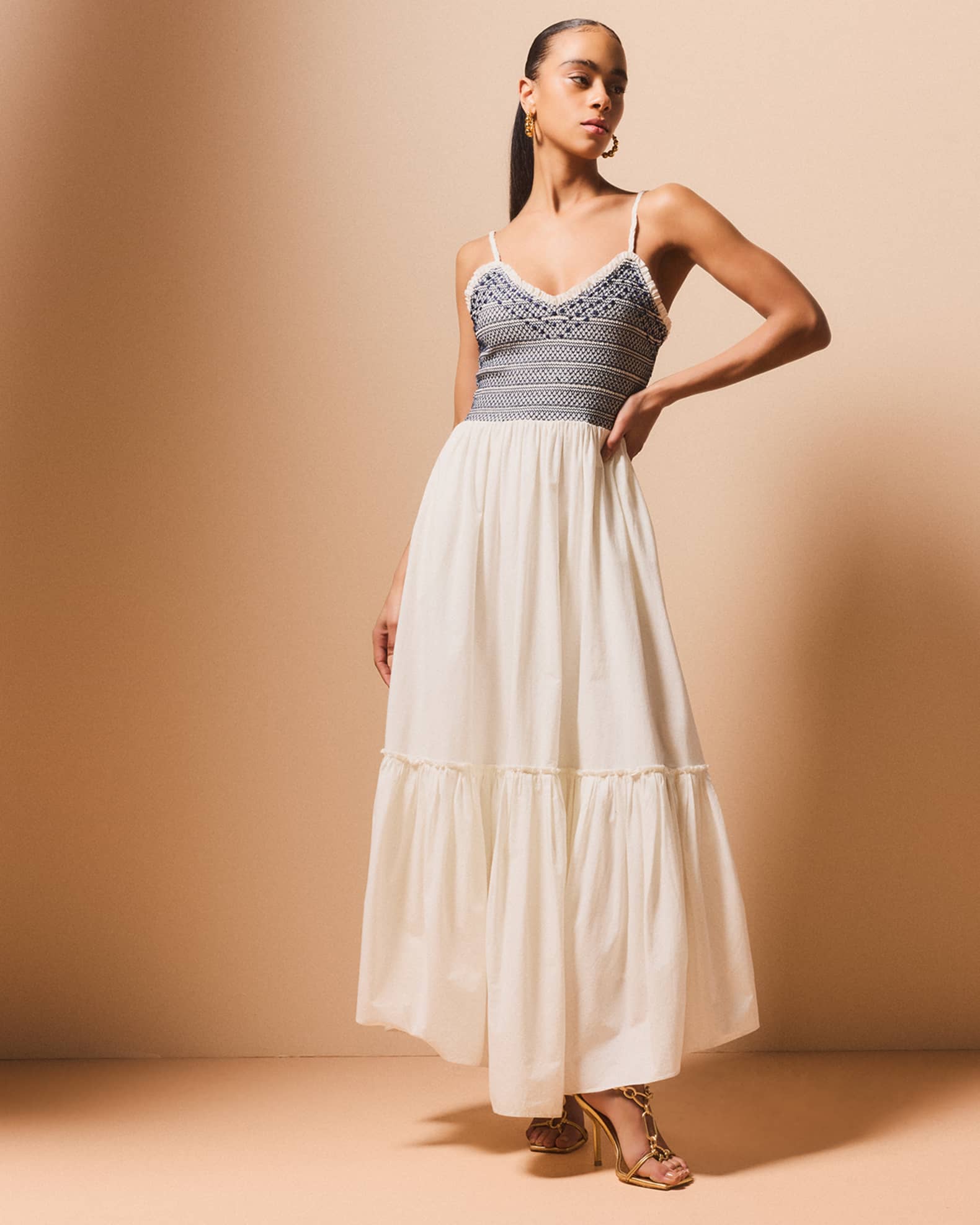 Lucia Smocking Raw Edge Dress Lucia Smocking Raw Edge Dress