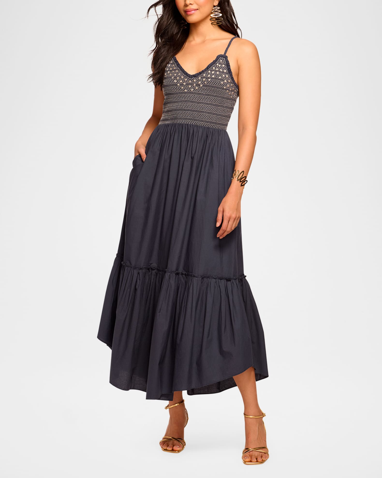 Lucia Smocking Raw Edge Dress Lucia Smocking Raw Edge Dress