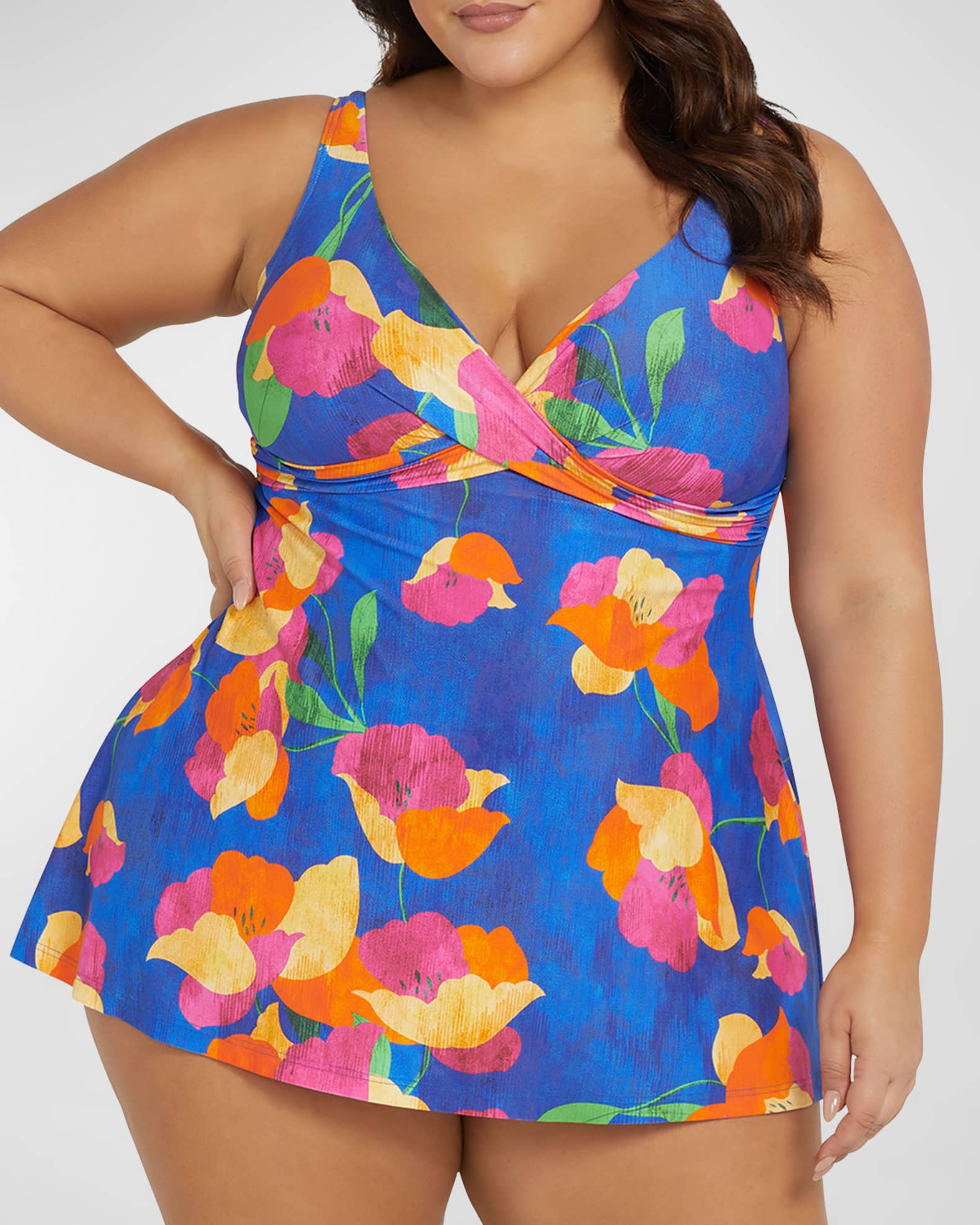 Artesands Plus Size Au Contraire Delacroix Swimdress Neiman Marcus