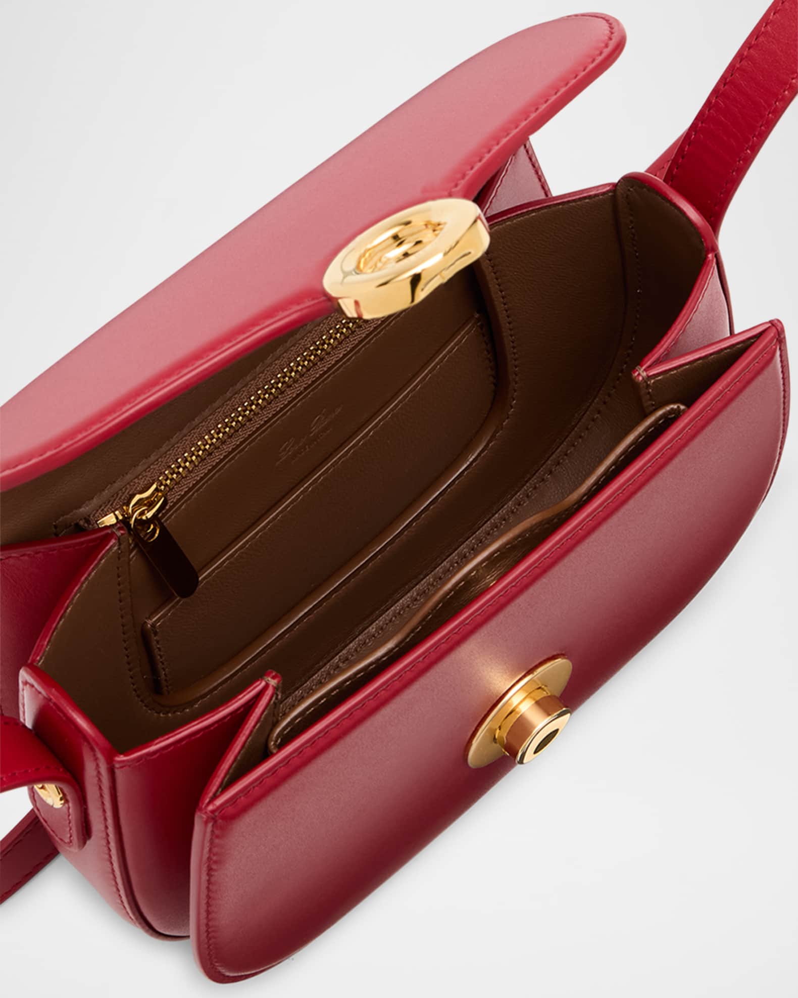 Loro Piana Ghiera Mini Leather Crossbody Bag | Neiman Marcus