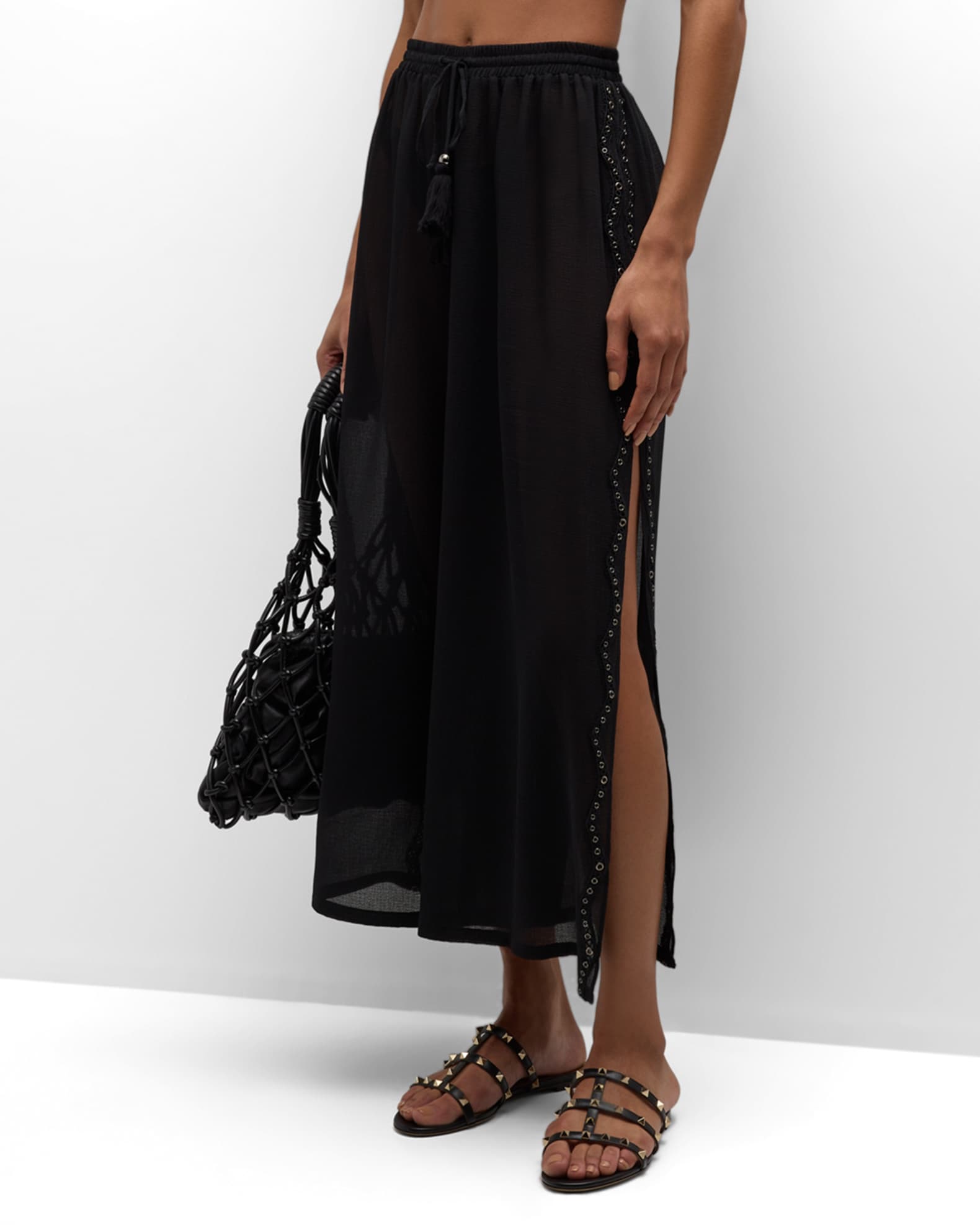 Ramy Brook Shelby GrommetTrim Drawstring Pants Neiman Marcus