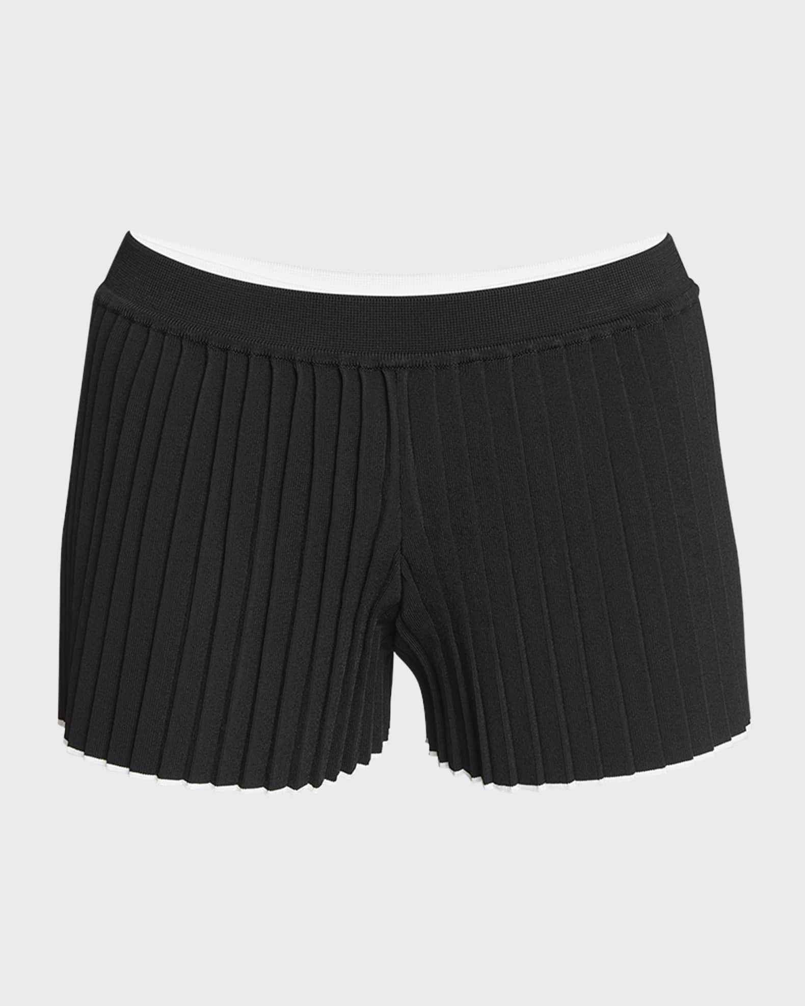 Pleated Knit Shorts 0
