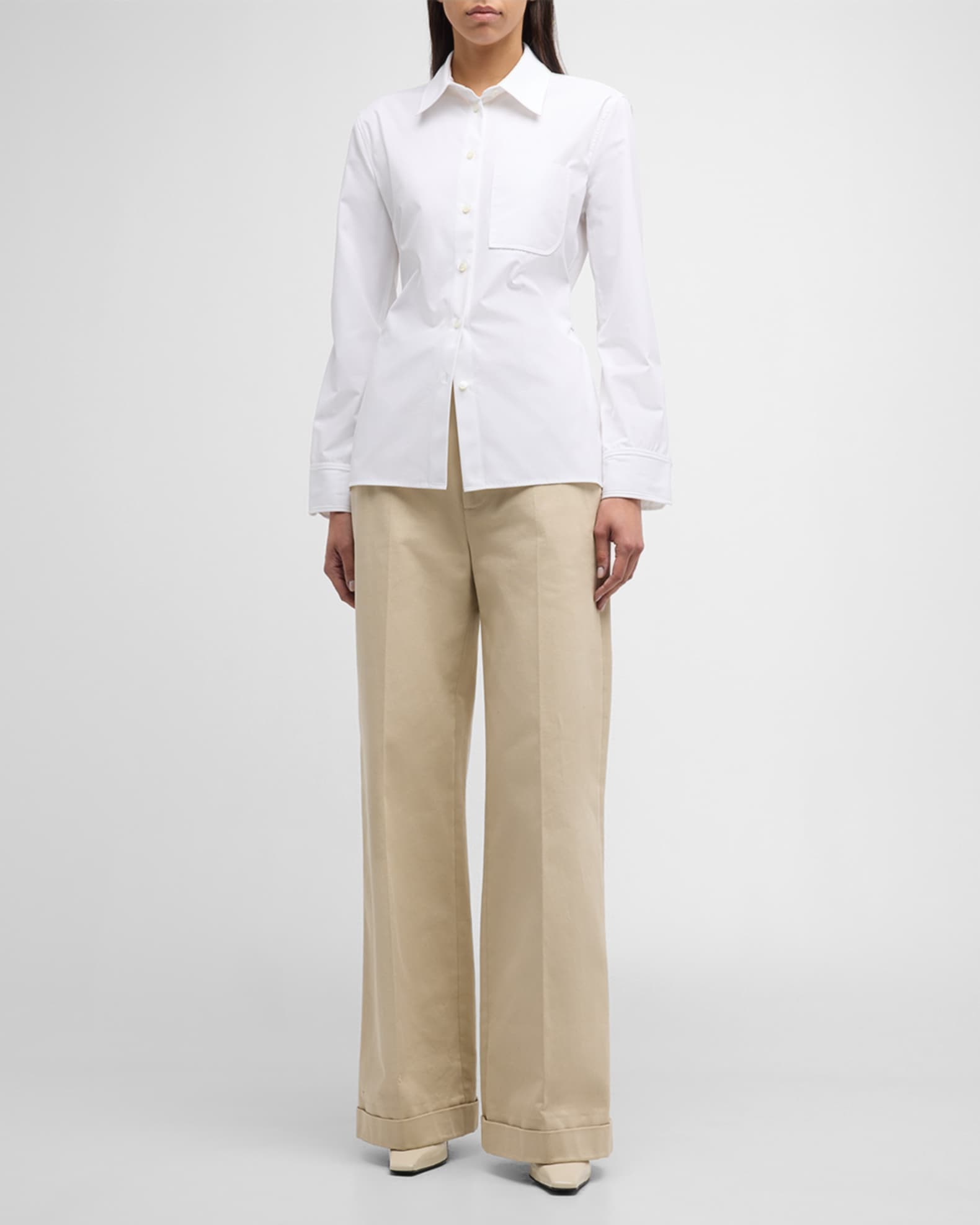 Costume Open Back Collared Shirt