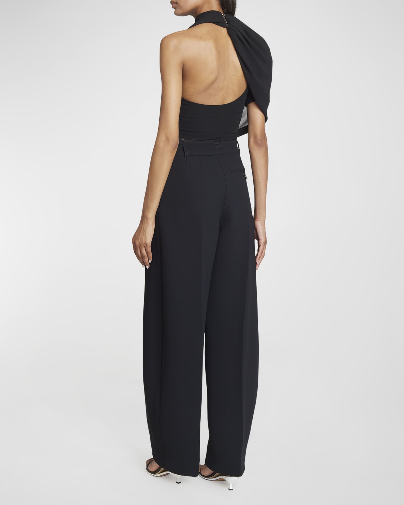 Jacquemus Le Pantalon Ovalo Pleated Wide-Leg Trousers
