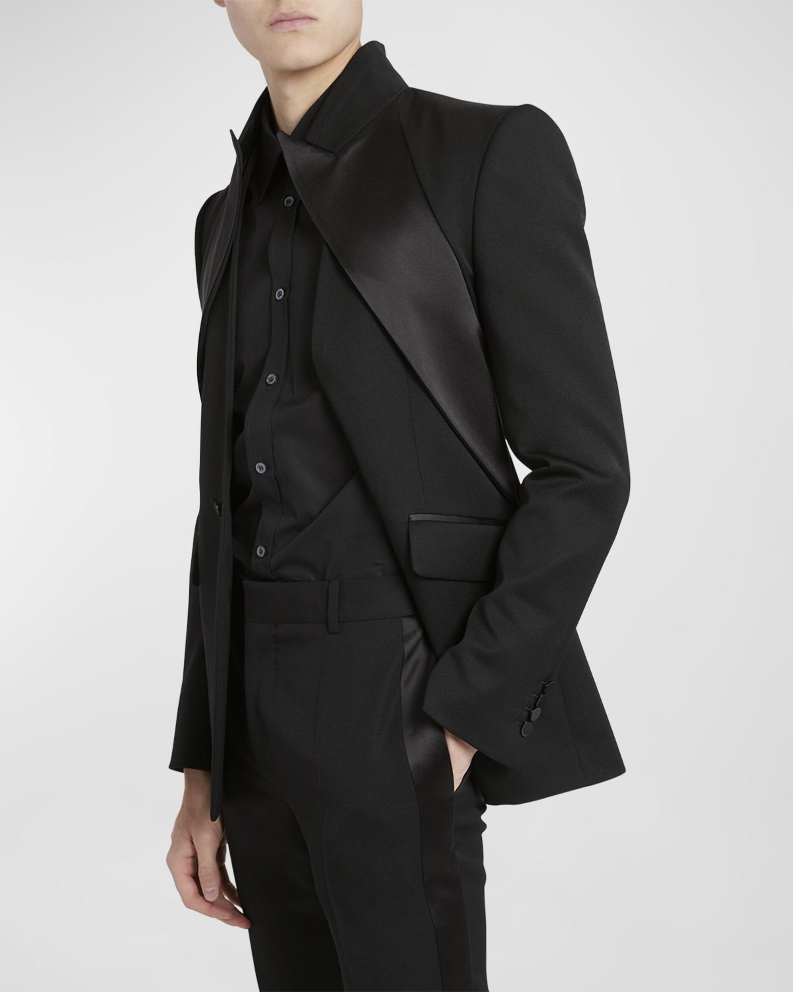 Alexander McQueen Men's Twisted Reverse Tuxedo Jacket | Neiman Marcus
