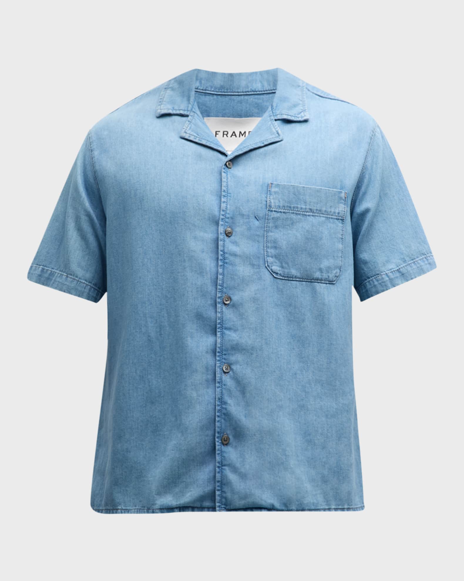 FRAME Men's Chambray Camp Shirt