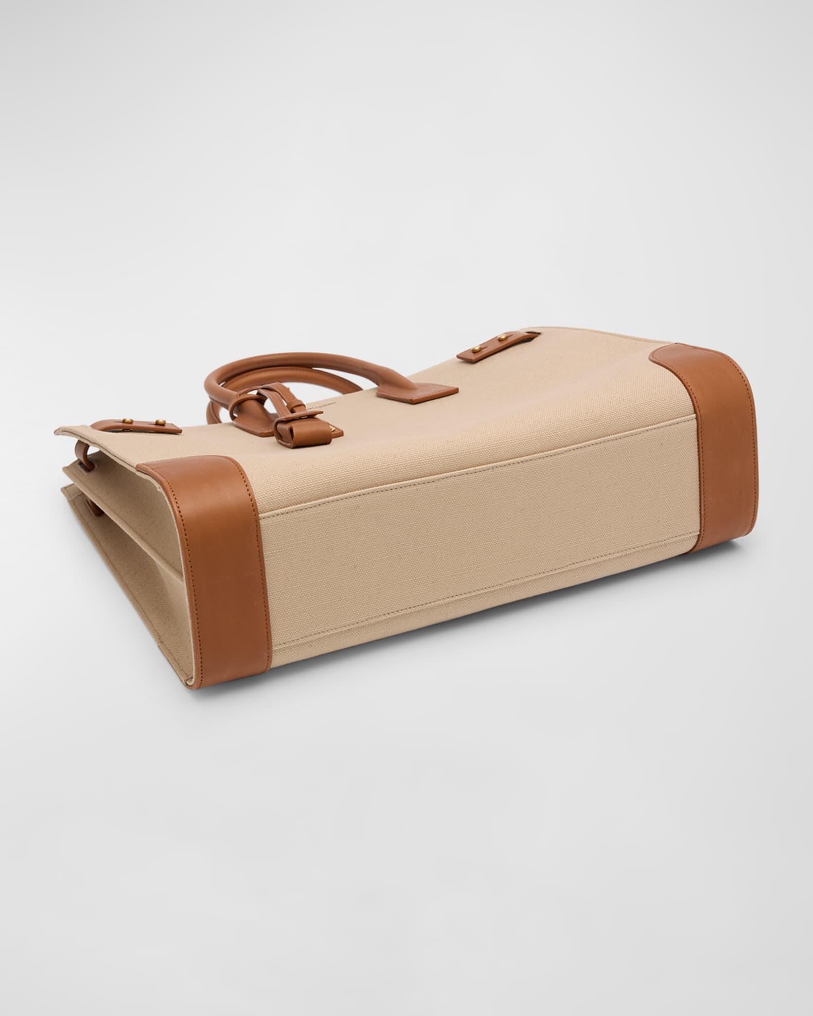 Saint Laurent Men's Sac de Jour Canvas Leather Top-Handle
