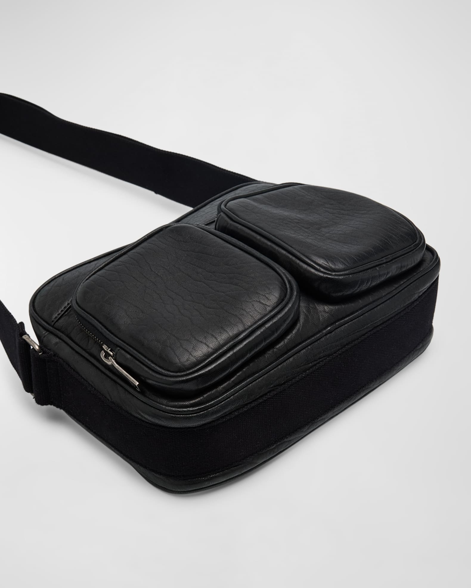 Saint Laurent Men's New City Grained Leather Camera Bag