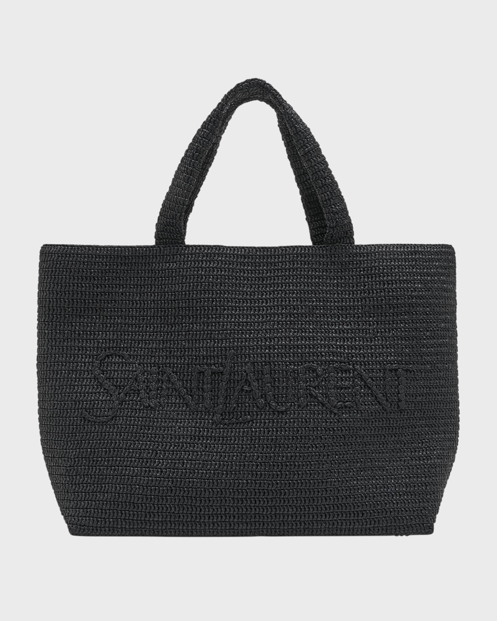 【関税＆送料込み】Saint Laurent 'Rafia' Tote Bag Saint Laurent Men's Tonal Logo Raffia Tote Bag | Neiman Marcus