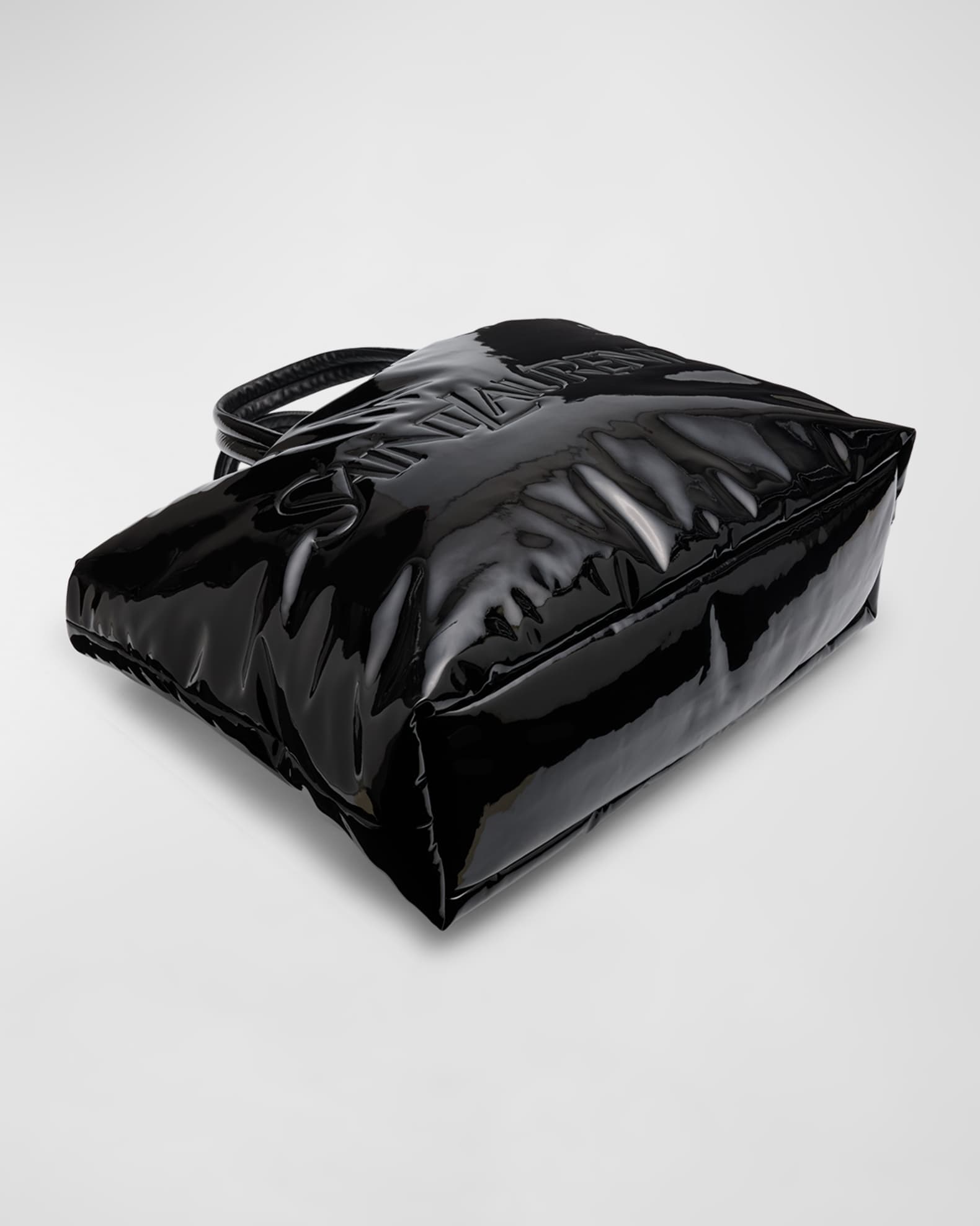 Men's Patent Leather Maxi Tote Bag  1