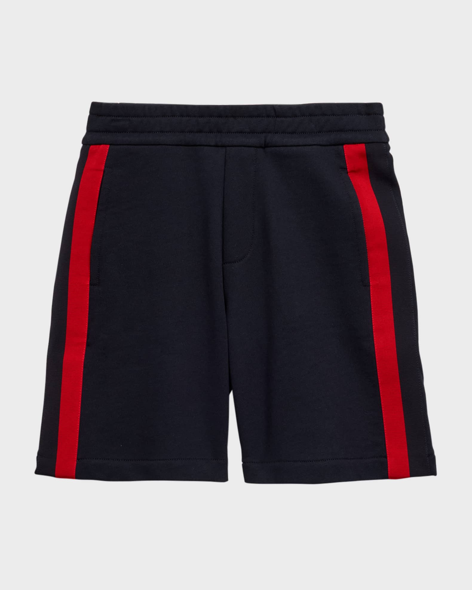 Moncler Boy's Striped Logo Shorts, Size 4-6