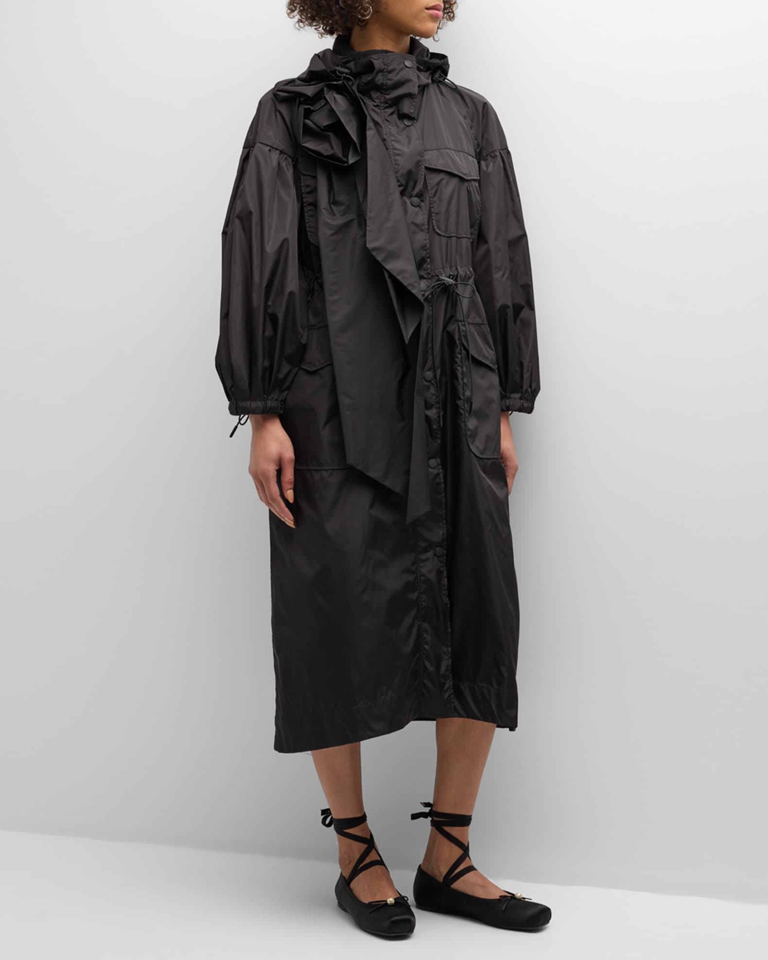 0050~GENIUS SIMONE ROCHA 4 ruffled hooded outerwear main image 0