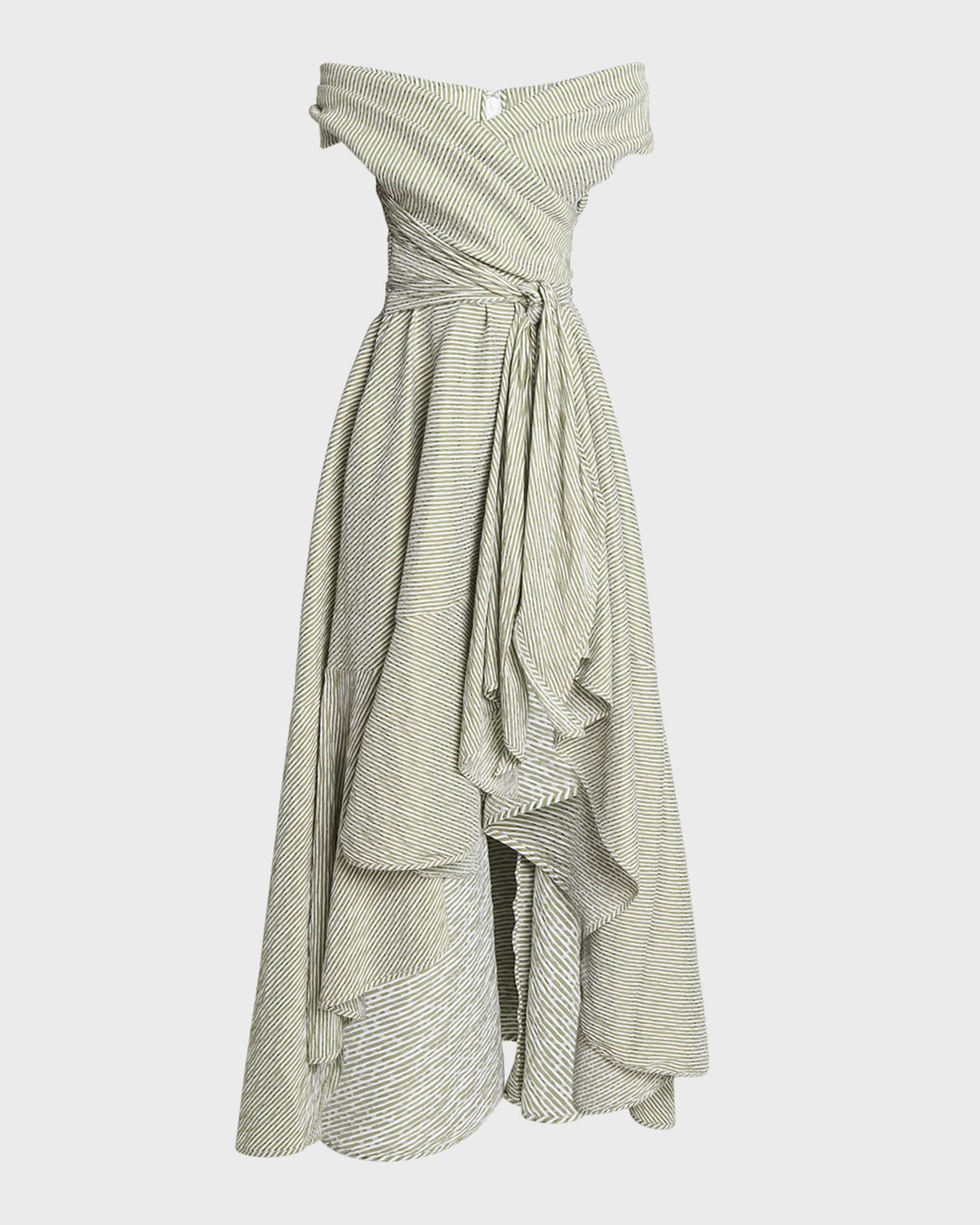 Off the shoulder seersucker dress outlet
