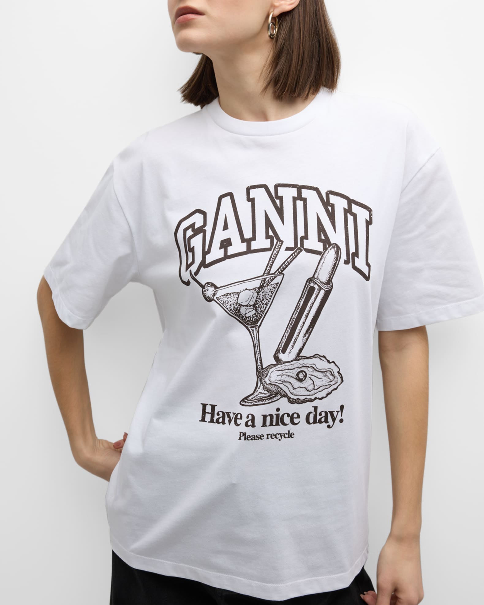 Ganni Future Heavy T Shirt T4058 252 main image 0