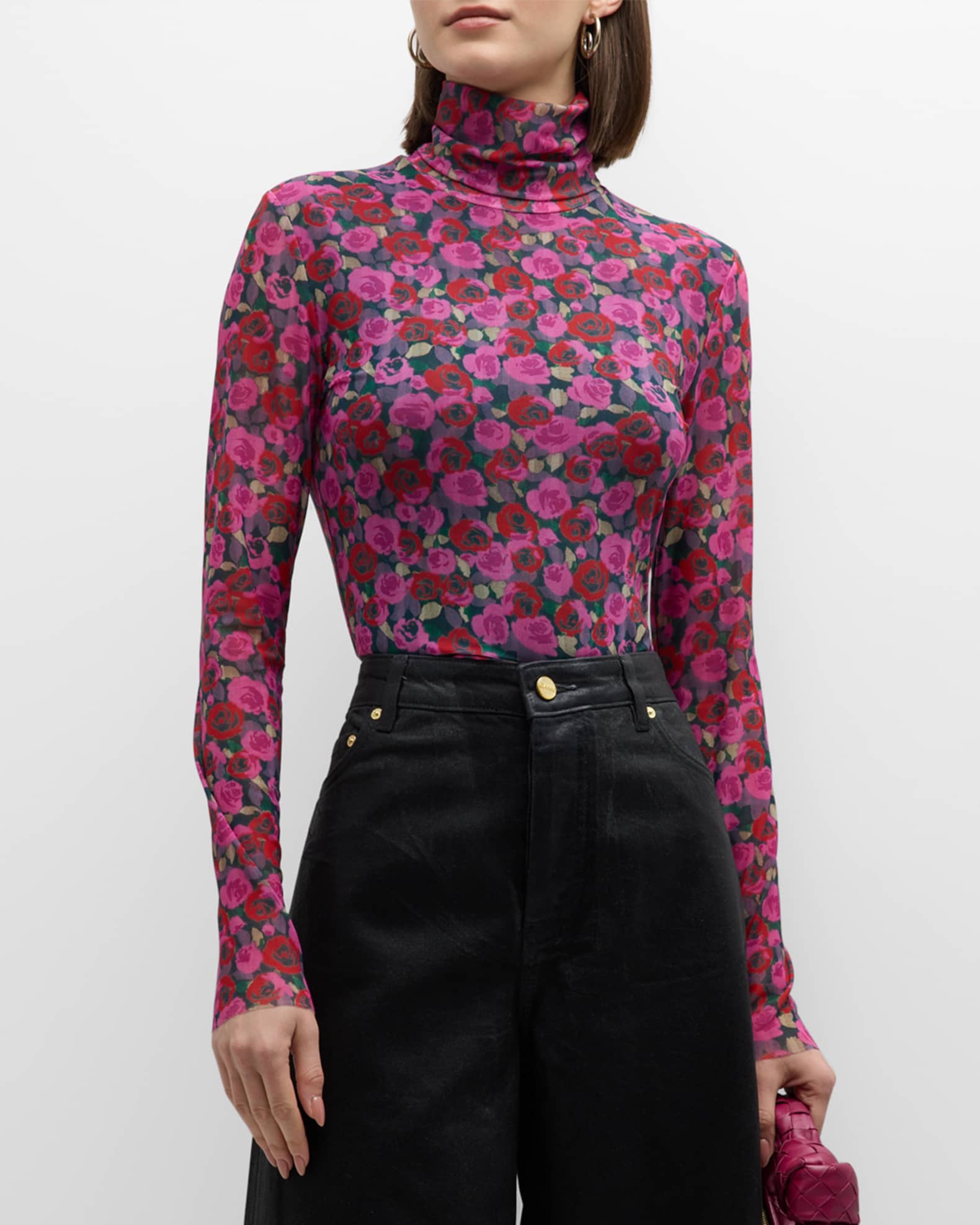 Ganni mesh turtleneck sale