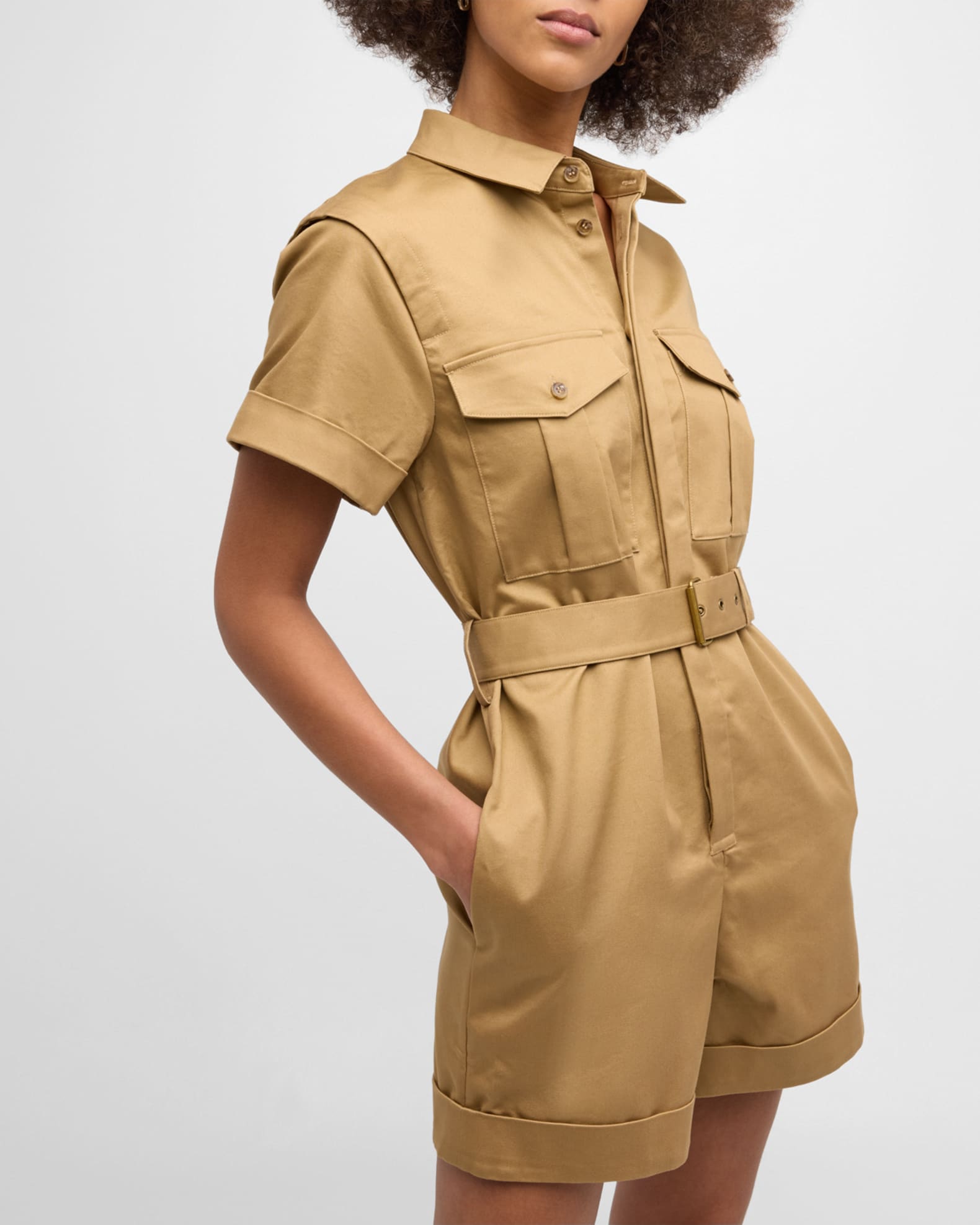 FRAME Utility Short Jumpsuit Neiman Marcus