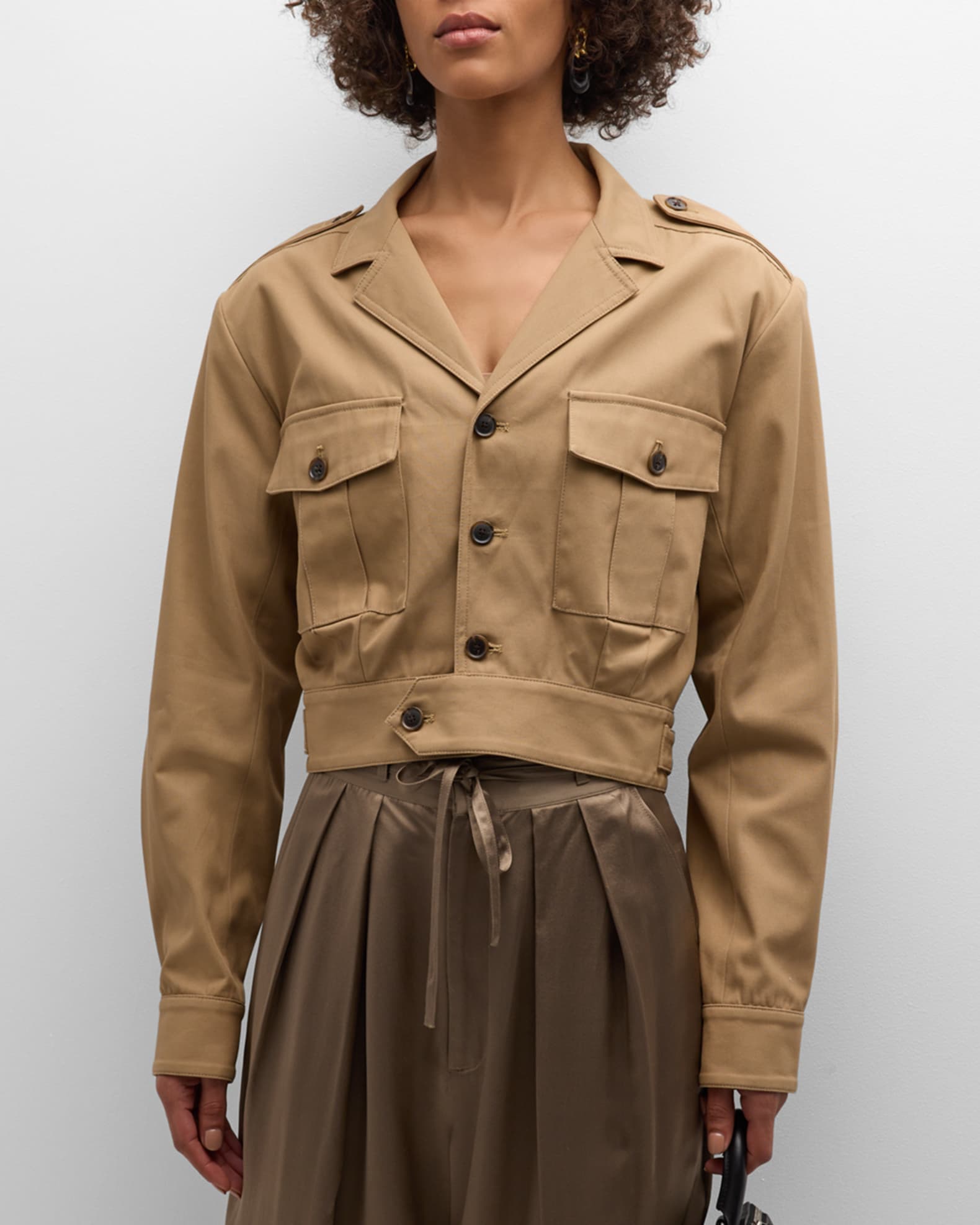 Cropped utility jacket discount