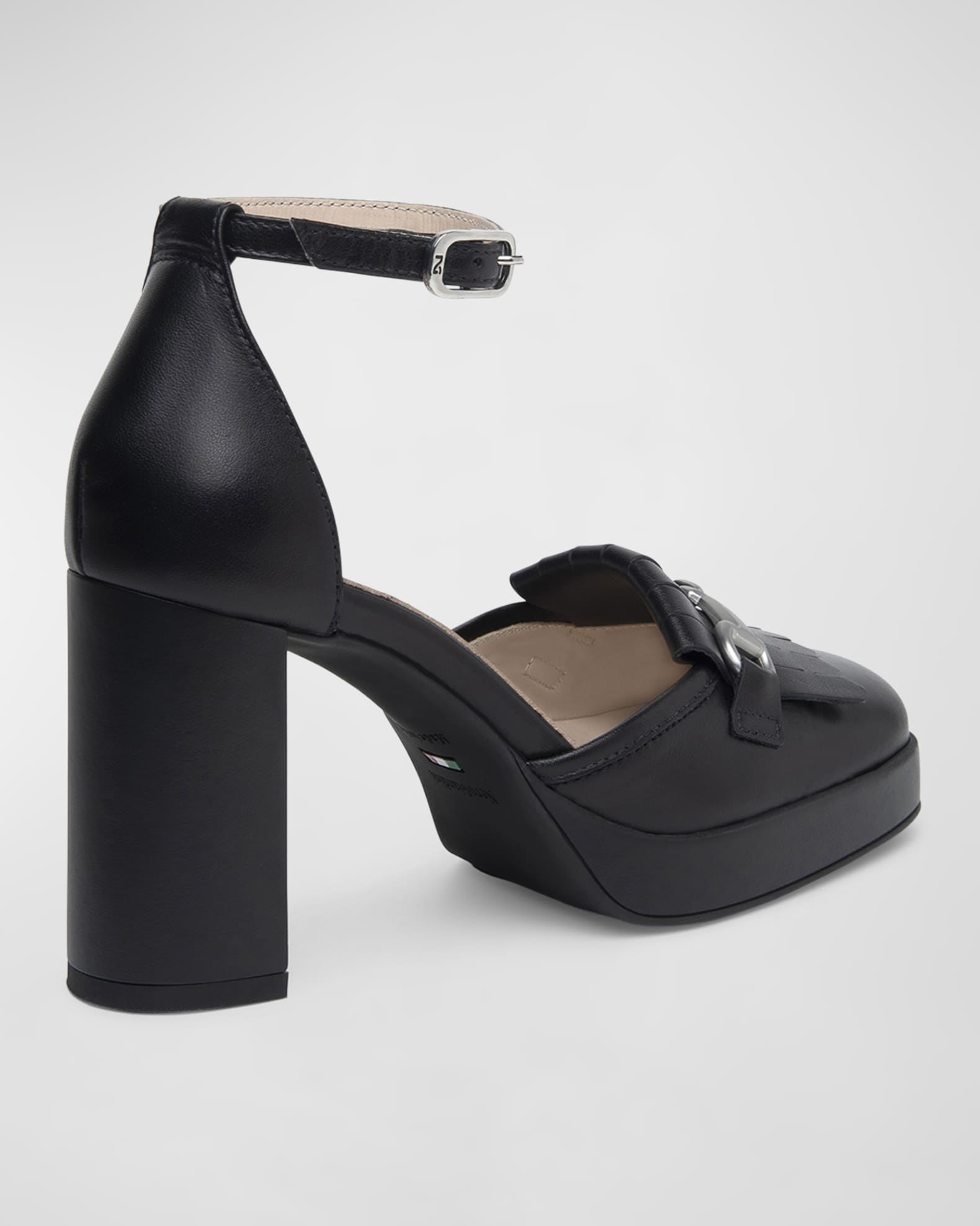 strappy leather pumps