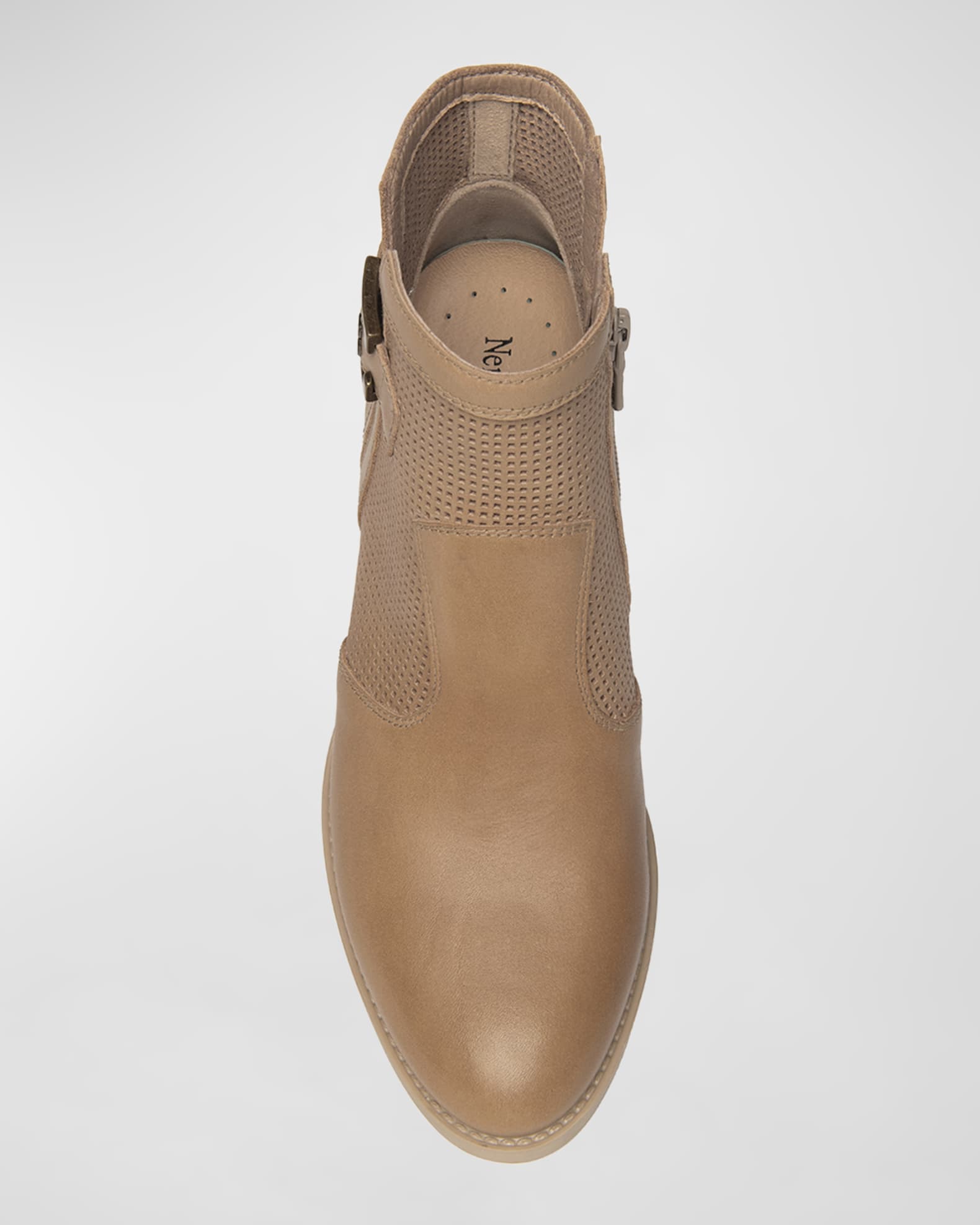 NeroGiardini Perforated Leather Booties Brown