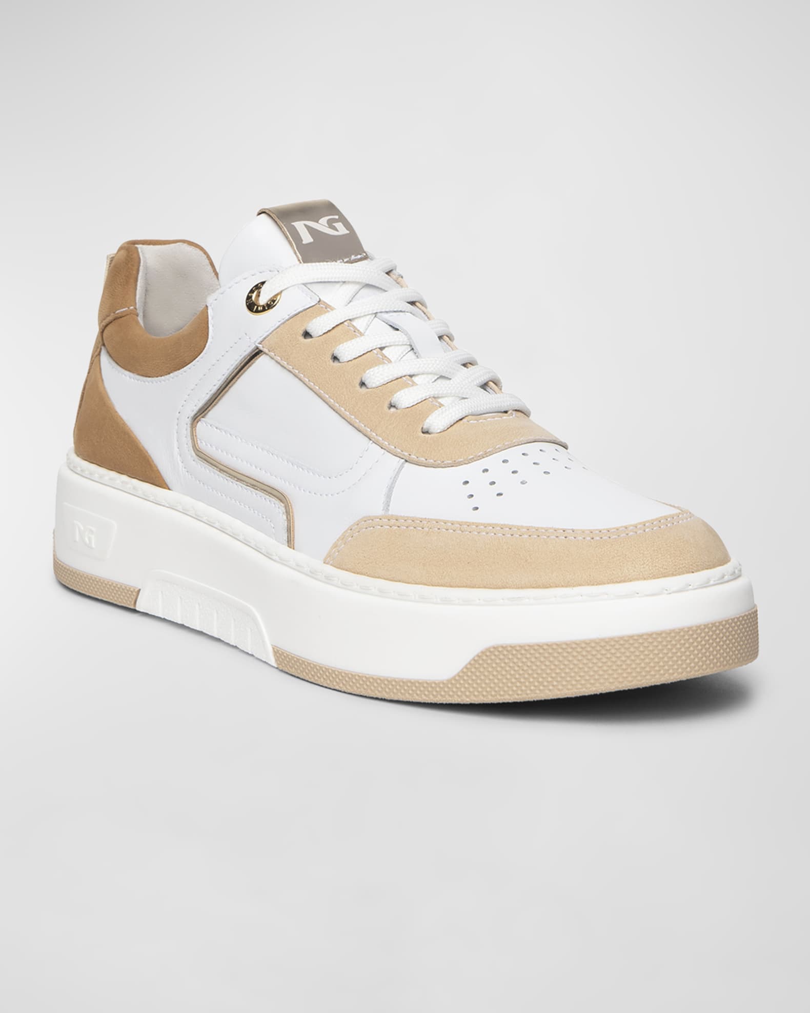 Colorblock Clean Retro Low-Top Sneakers  1