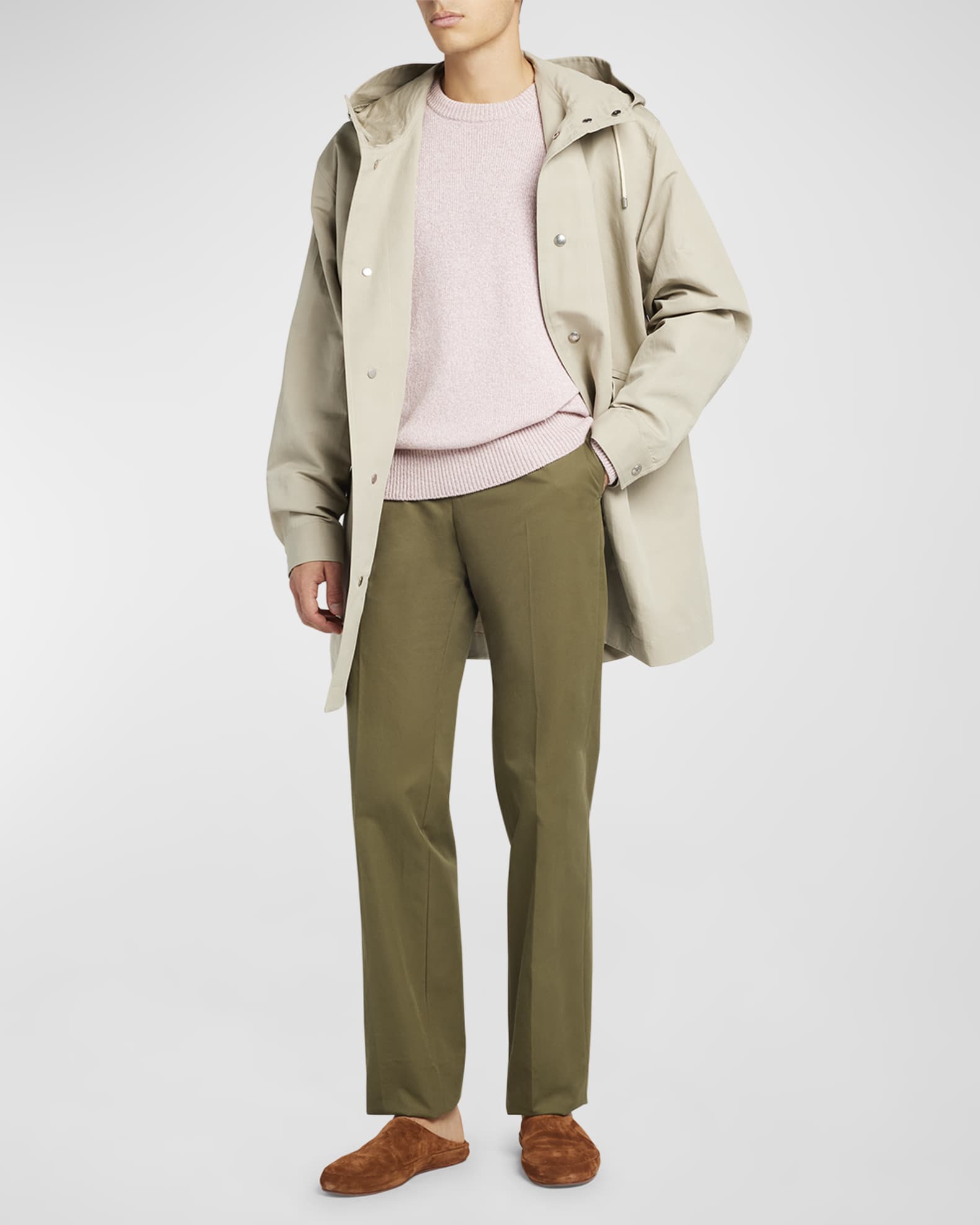 Cotton twill parka mens shop