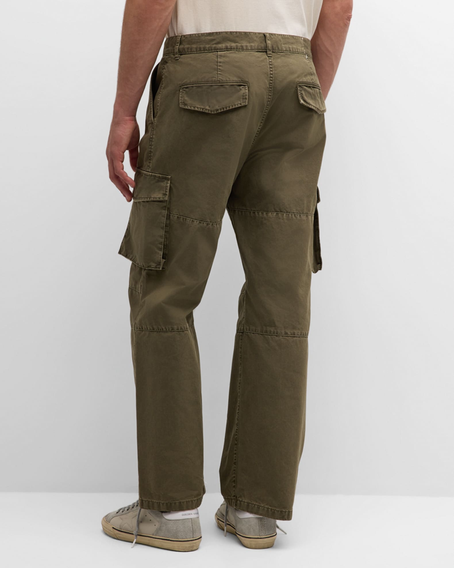 Golden Goose Men's Journey Garment-Dyed Cotton Cargo Pants