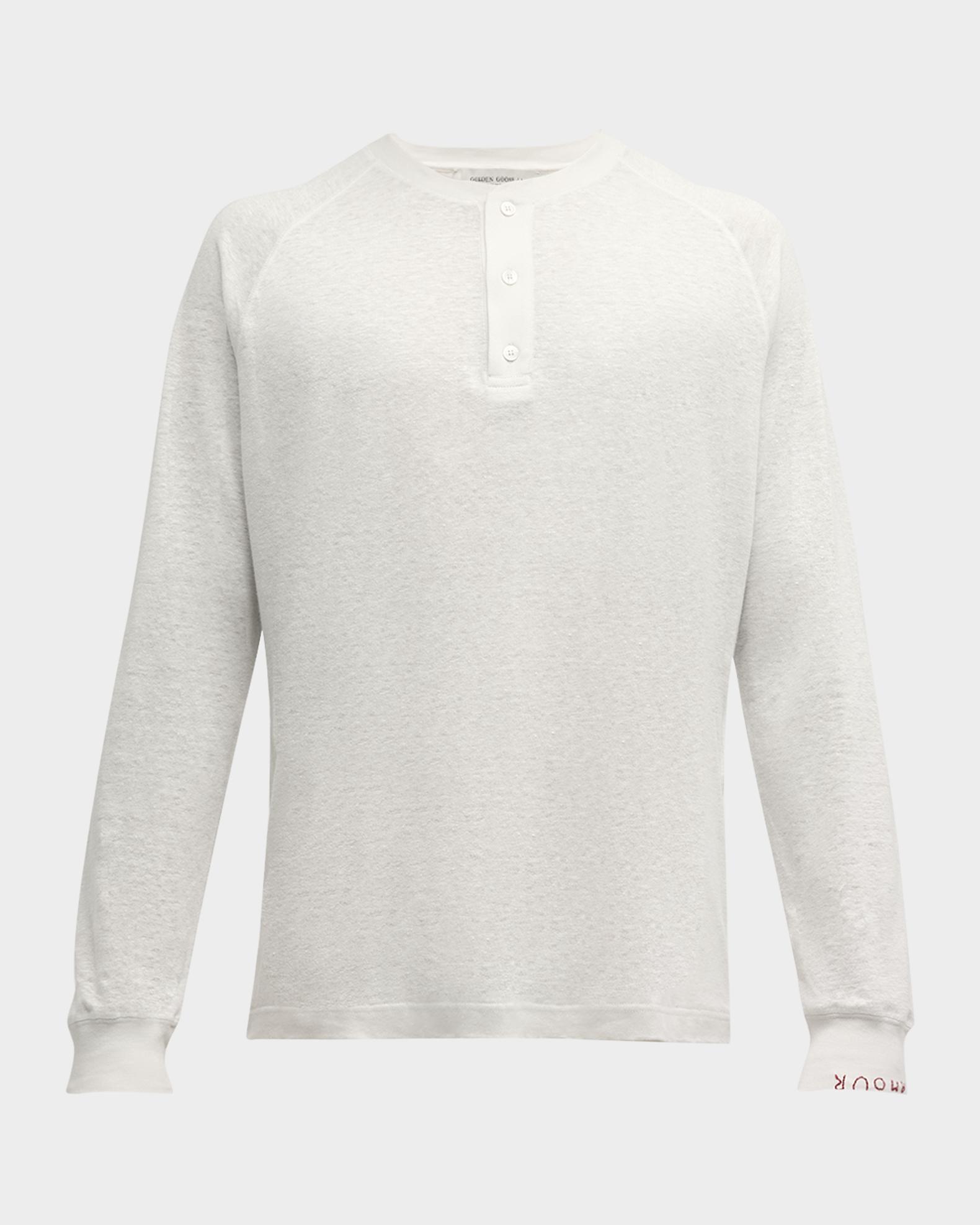 Golden Goose Men's Journey Raglan Henley Shirt | Neiman Marcus