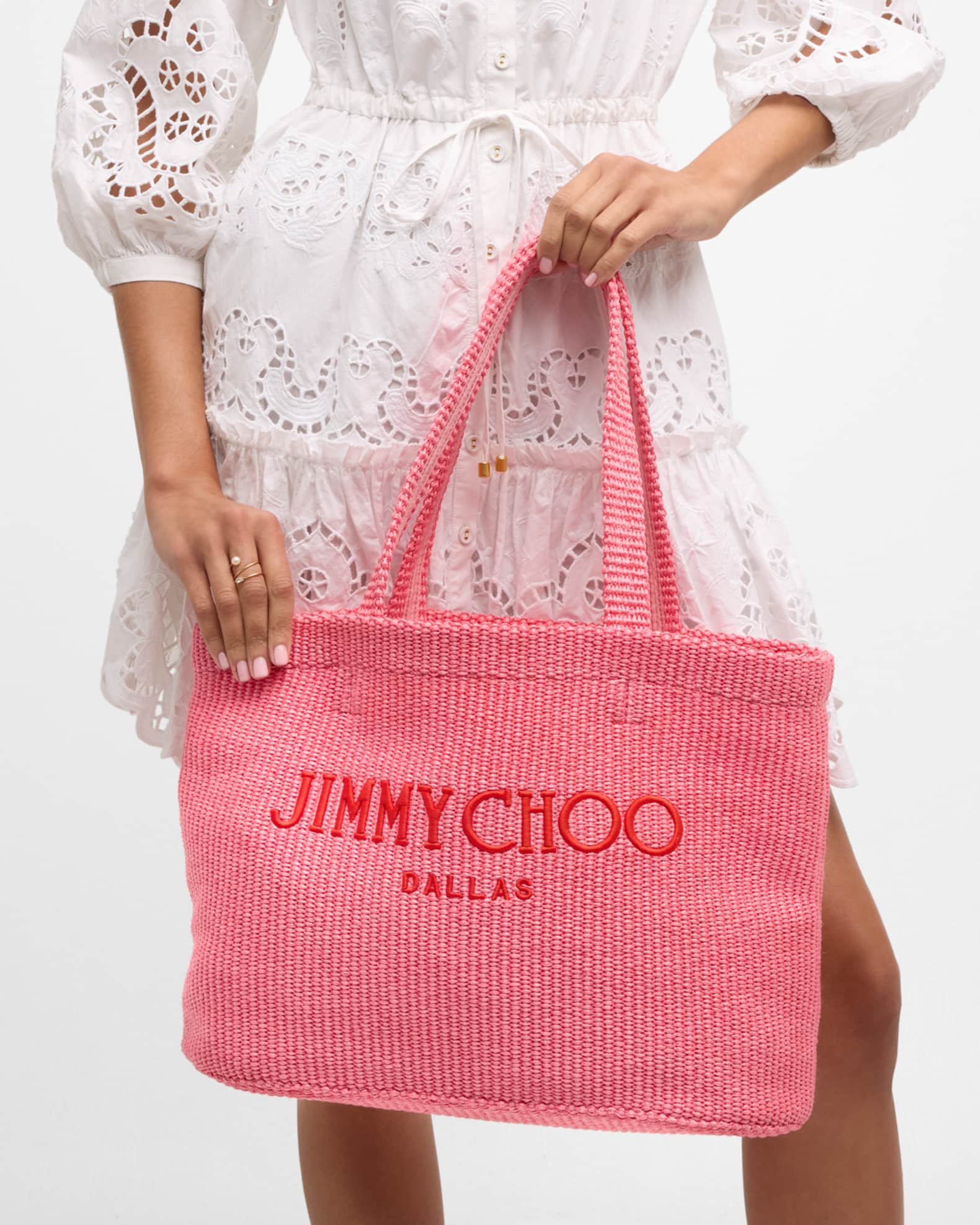 Jimmy Choo Webb logo-plaque tote bag - Blue