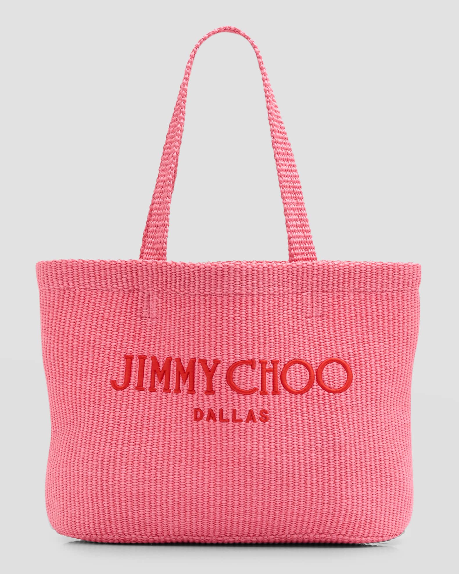 Jimmy Choo Logo Dallas Beach Tote Bag