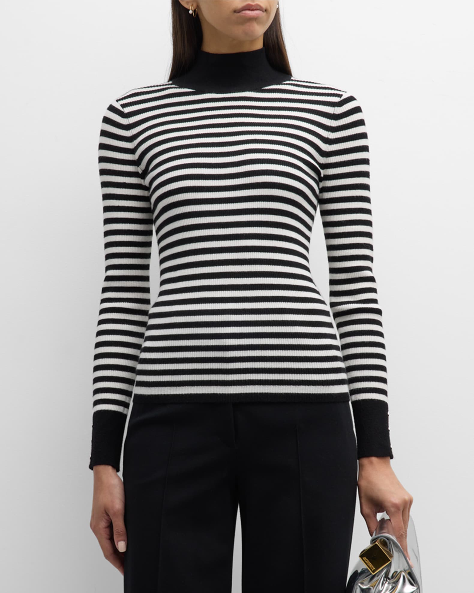 Elie Tahari The Lex Striped Turtleneck Pullover | Neiman Marcus