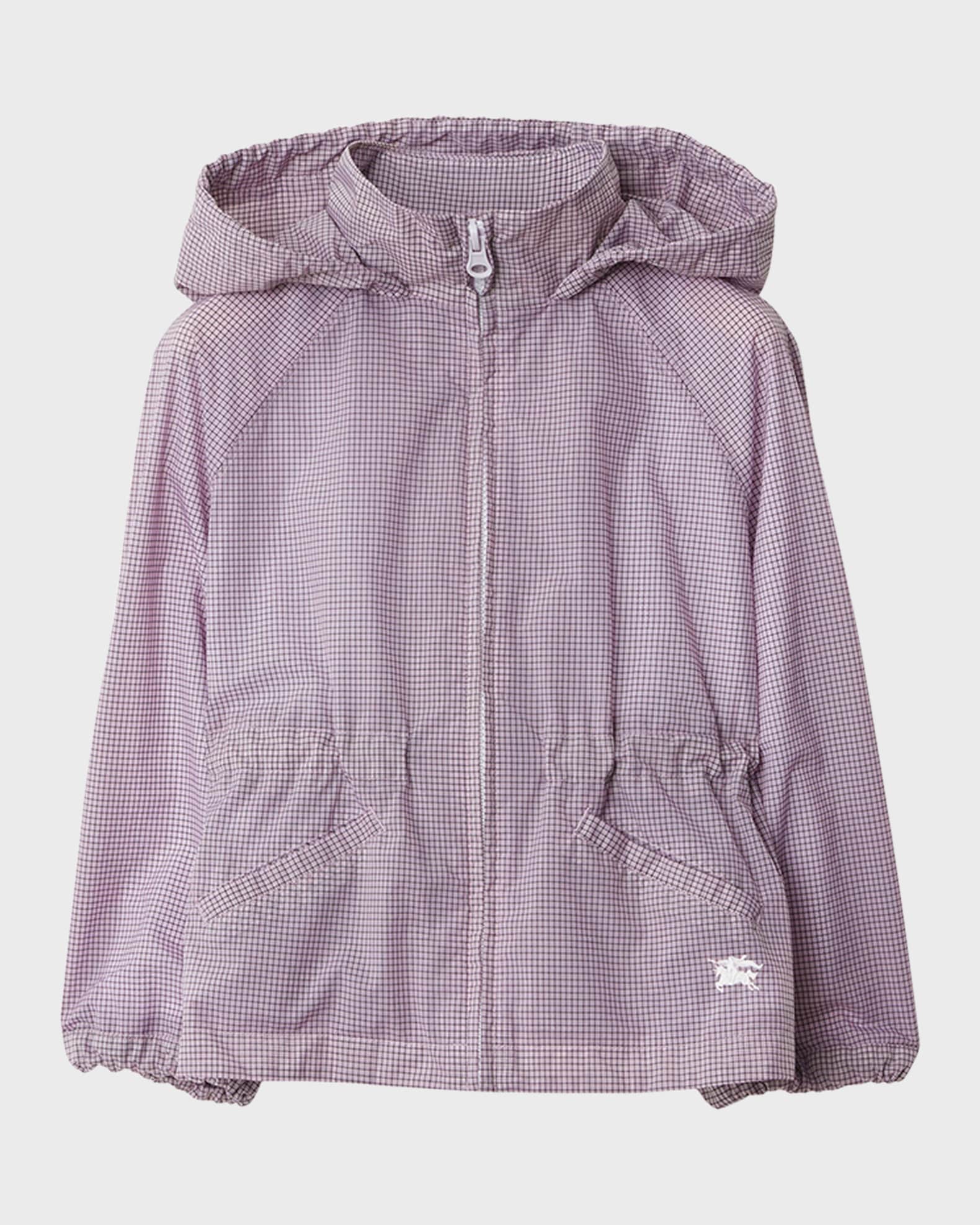 Burberry Girl's Dhalia Wind-Resistant Hooded Jacket, Size 4-14
