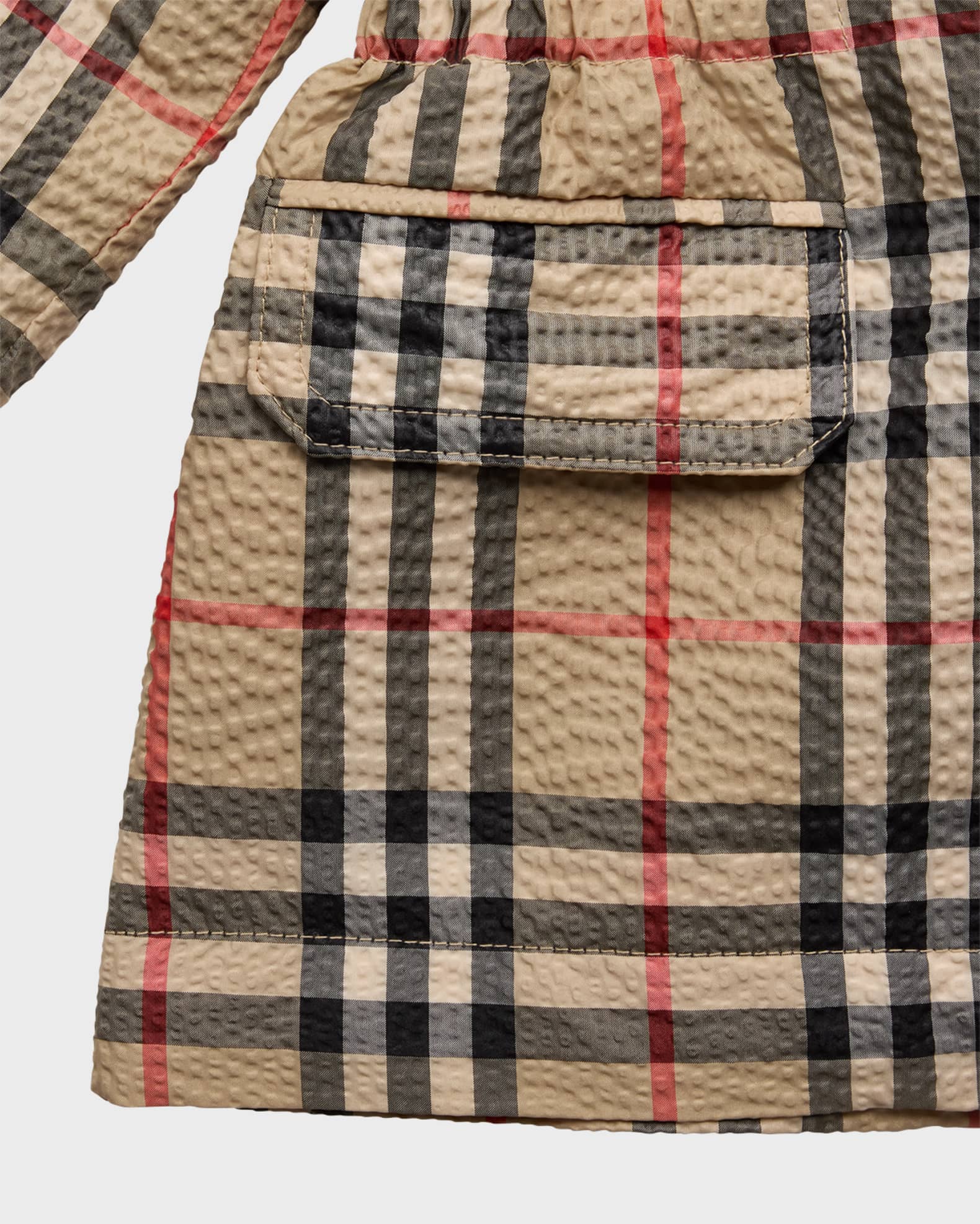 BURBERRY シッツ女新品タグ付き Burberry Girl's Bridget Check-Print Lightweight Coat, Size