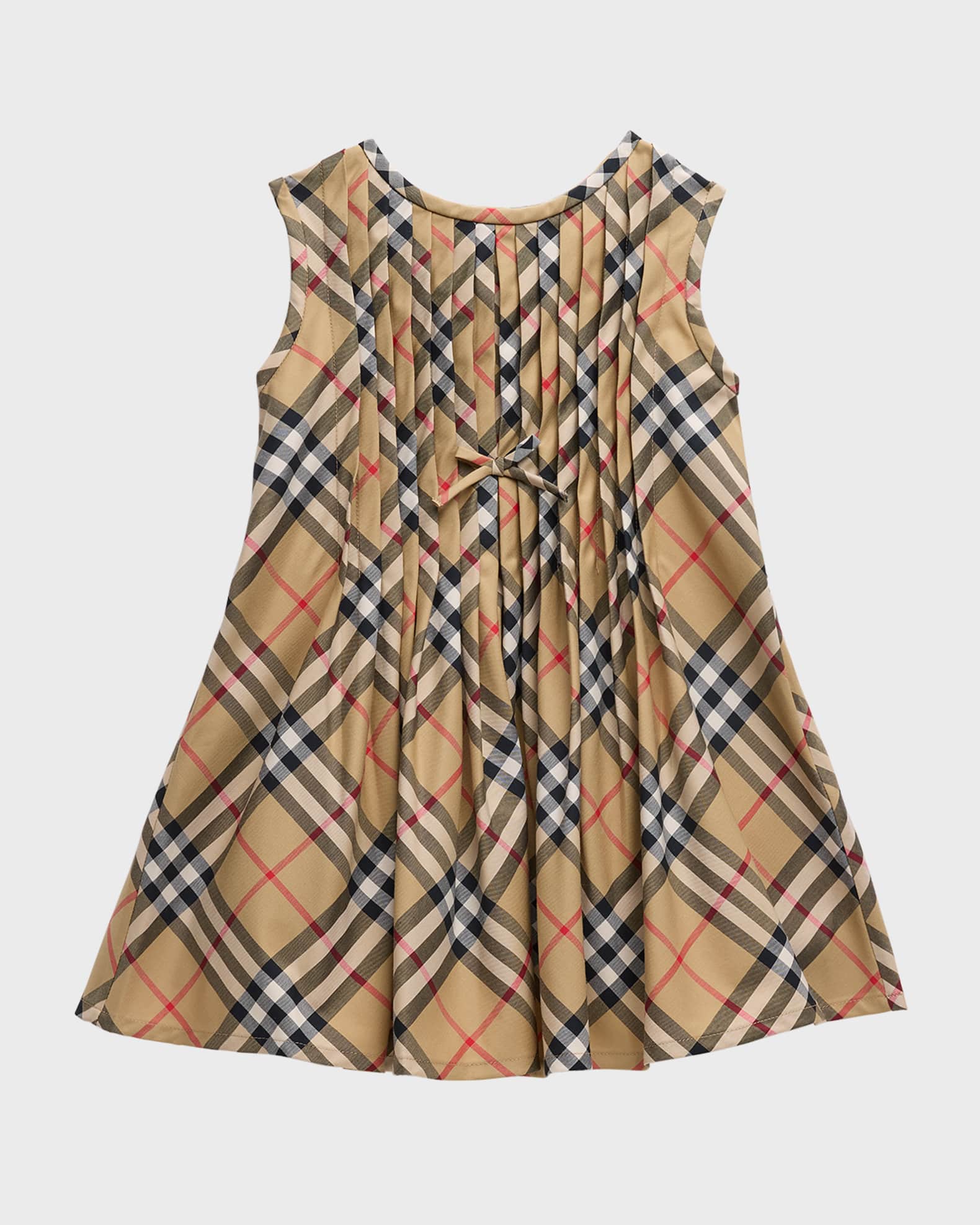 Burberry Girl s Hettie Check Print Pintucked Dress Size 6M 2 Neiman Marcus
