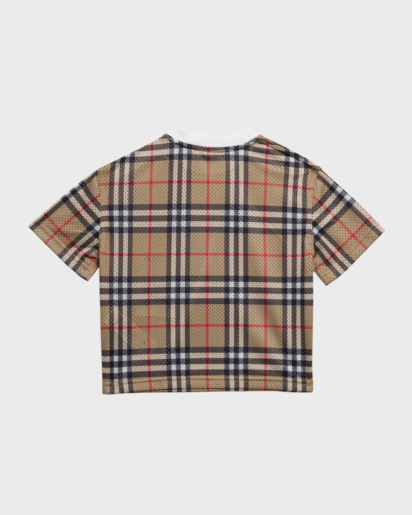 Boy s Percy Mesh Check Print T Shirt Size 3 14