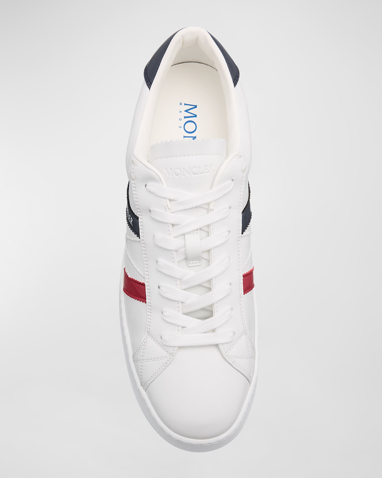 関税込 Moncler Monaco M Leather & Suede Trainers Moncler Monaco M Leather Low-Top Sneakers | Neiman Marcus