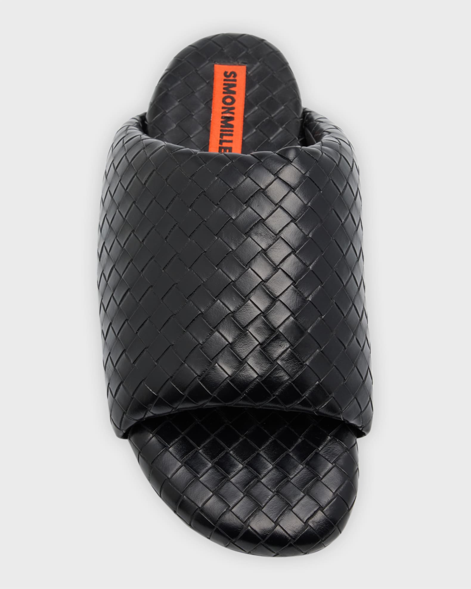 SIMONMILLER Bubble Vegan Woven Slide Sandals | Neiman Marcus