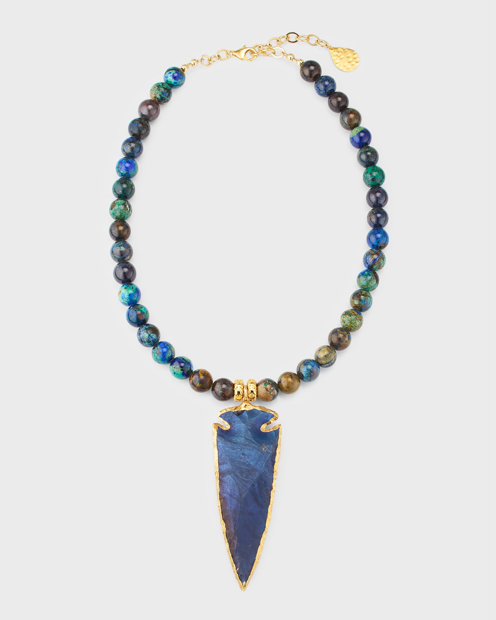 Blue Arrowhead Pendant Necklace 0