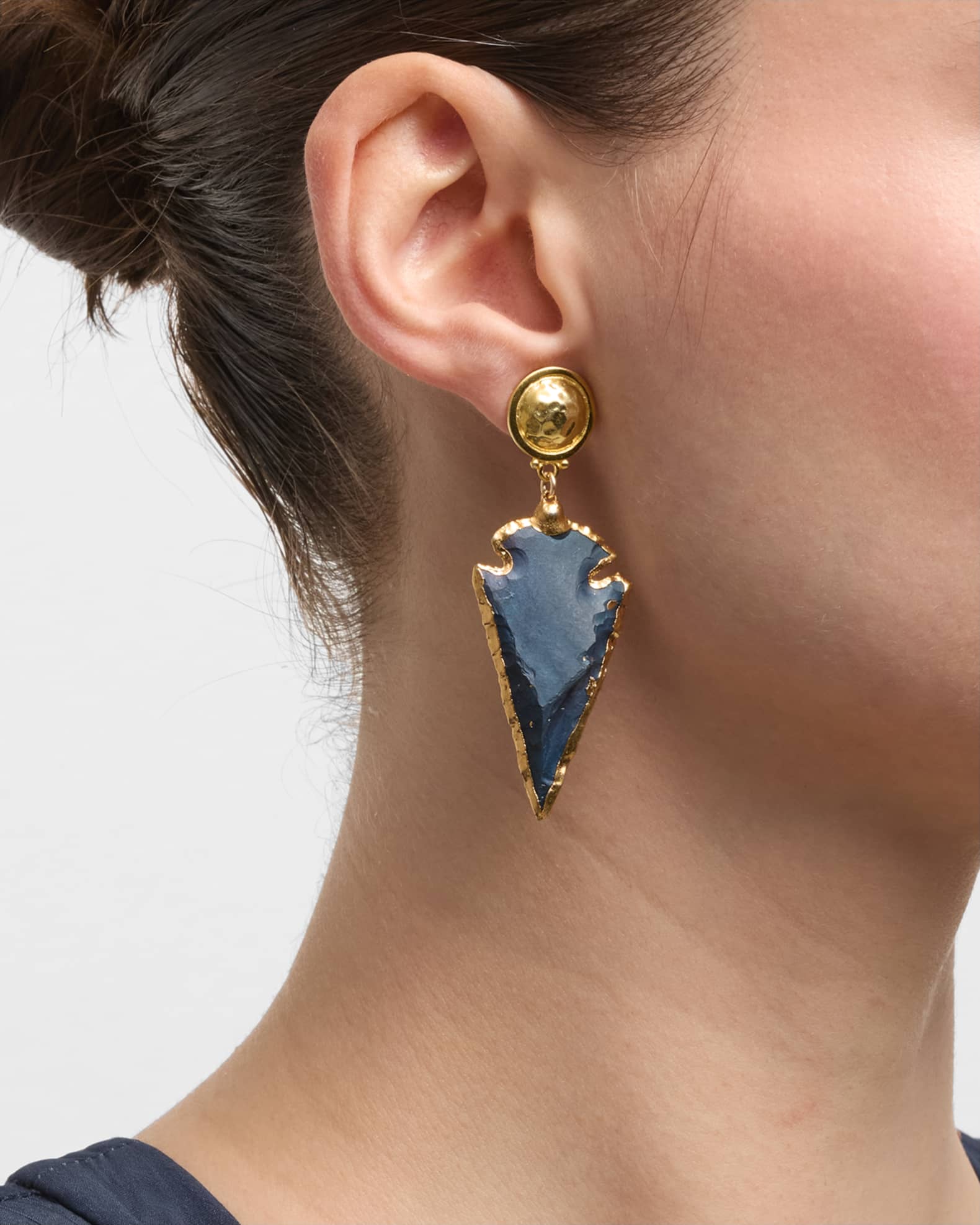 Blue Arrowhead Earrings 1