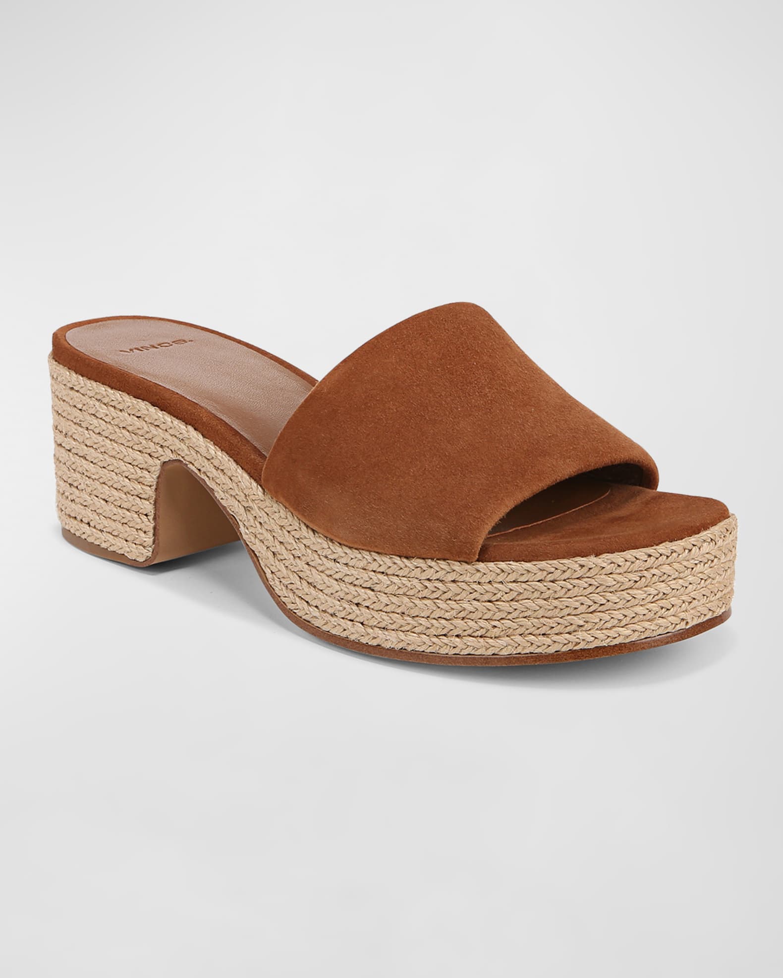Vince Margo Suede Platform Espadrille Sandals Neiman Marcus