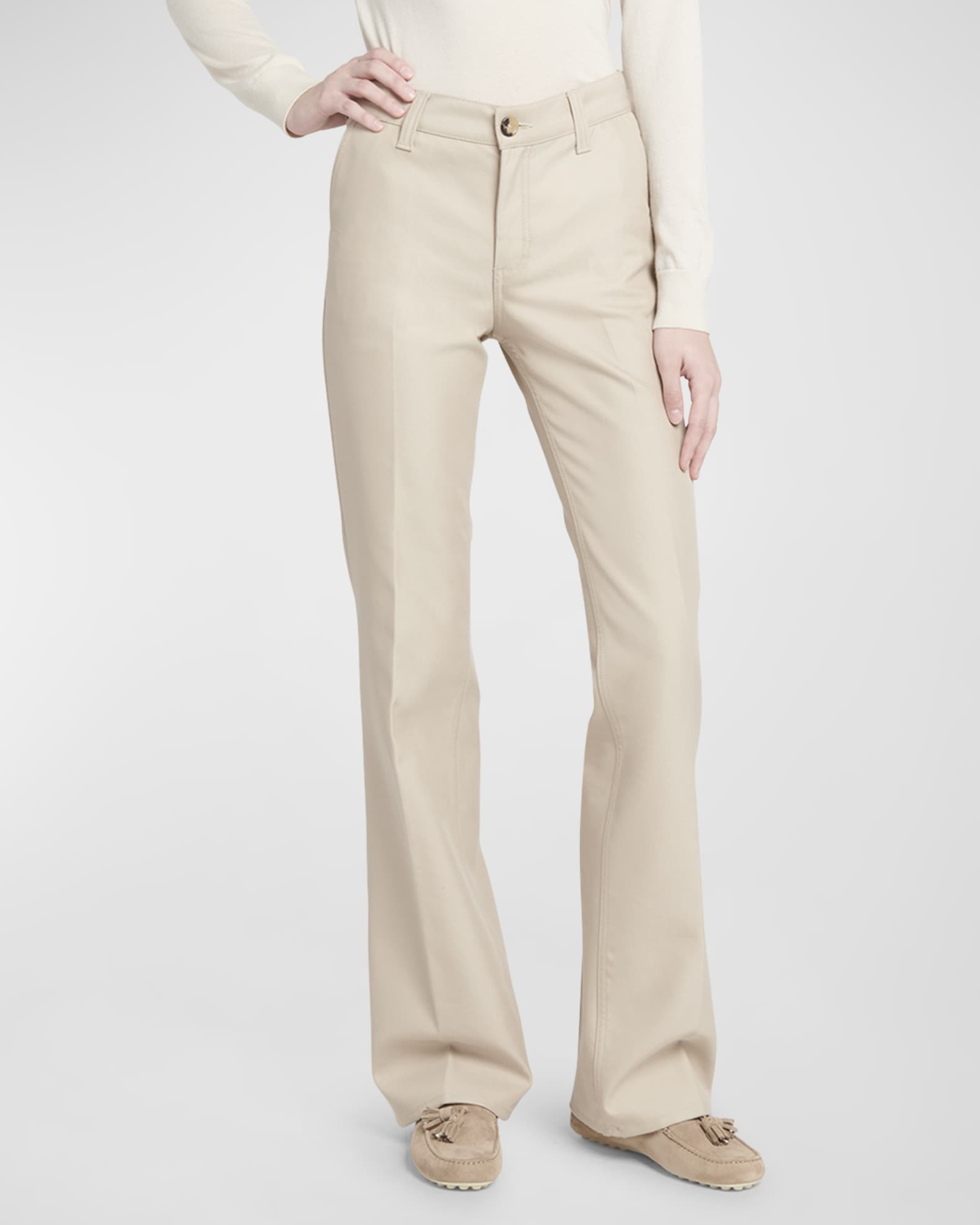 Women's cotton straight leg pants cheap