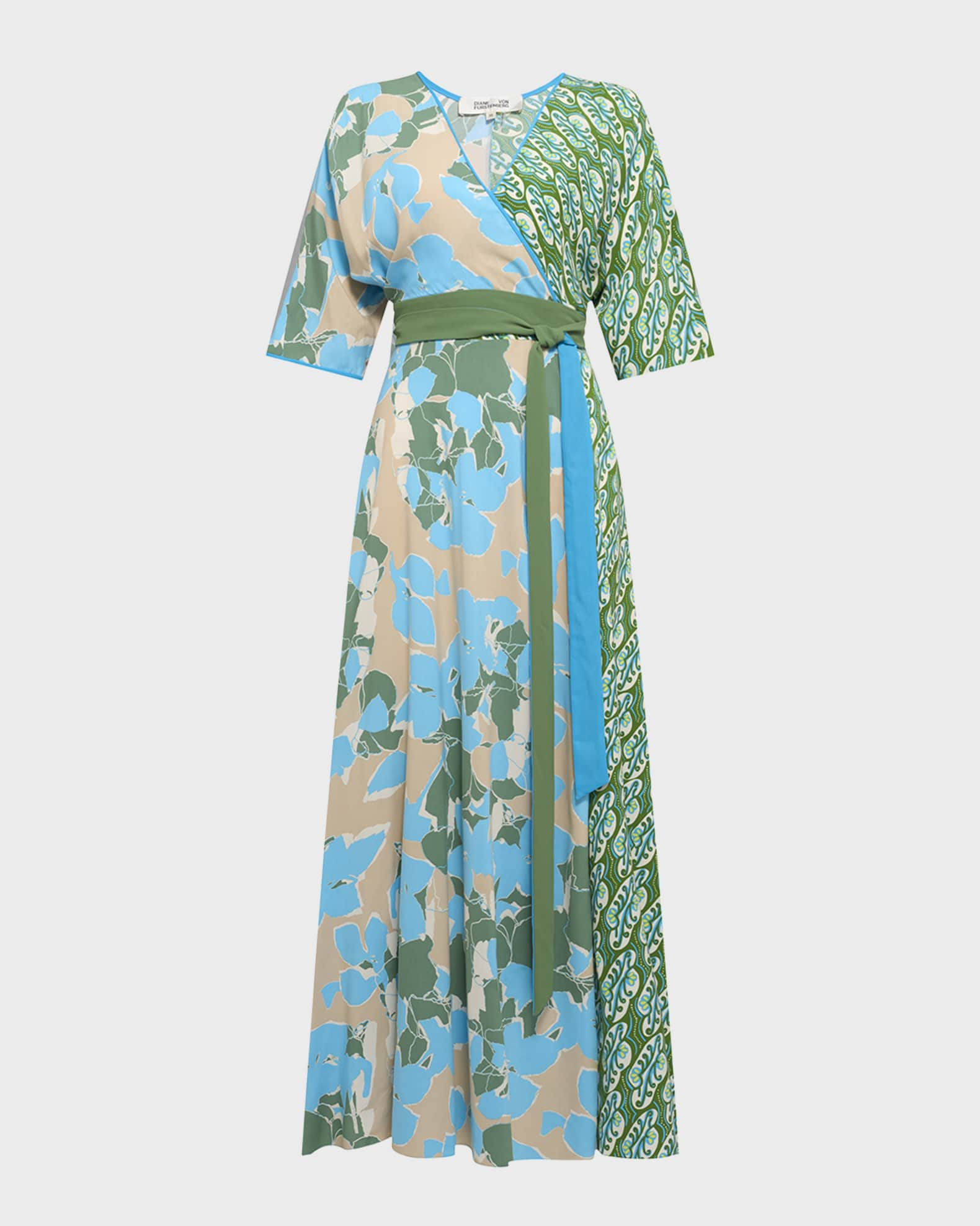 Diane von Furstenberg Eloise Floral Print Wrap Maxi Dress | Neiman Marcus