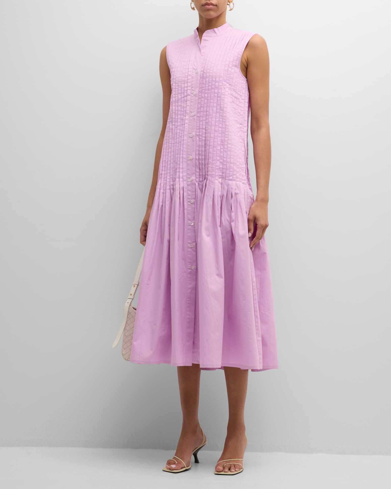 Molo broderie-anglaise organic-cotton dress - Purple